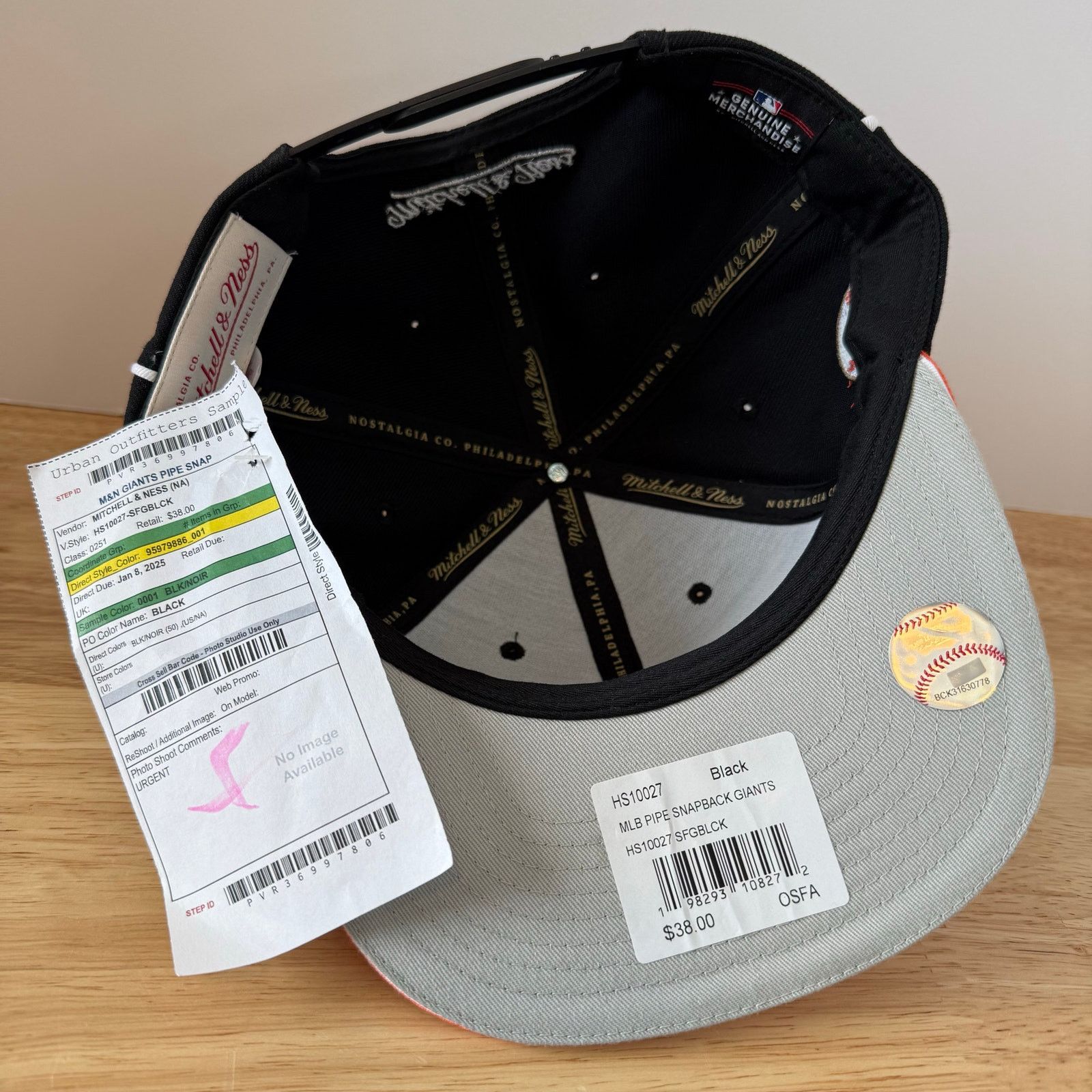 Mitchell & Ness SAMPLE San Francisco Giants Mitchell & Ness MLB Snapback NWT Size ONE SIZE - 2 Thumbnail