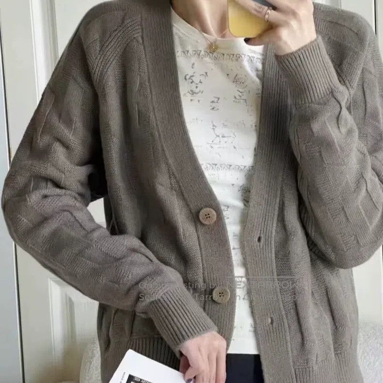 Other Hermes 25ss Elephant Gray Dark Pattern Full Print Cardigan Size XXS / US 00 / IT 34 - 7 Thumbnail