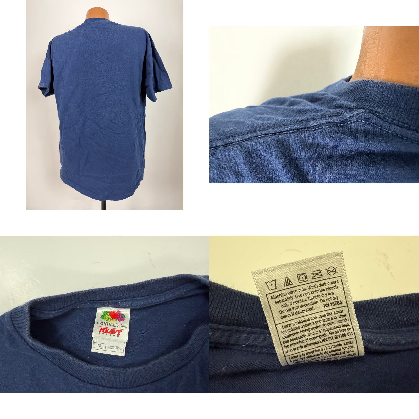 Fruit Of The Loom VINTAGE Fruit of the Loom 90s GREAT Graphic Print Shirt Adult XL Blue Lightweight Crew Neck Mens Size US XL / EU 56 / 4 - 8 Thumbnail