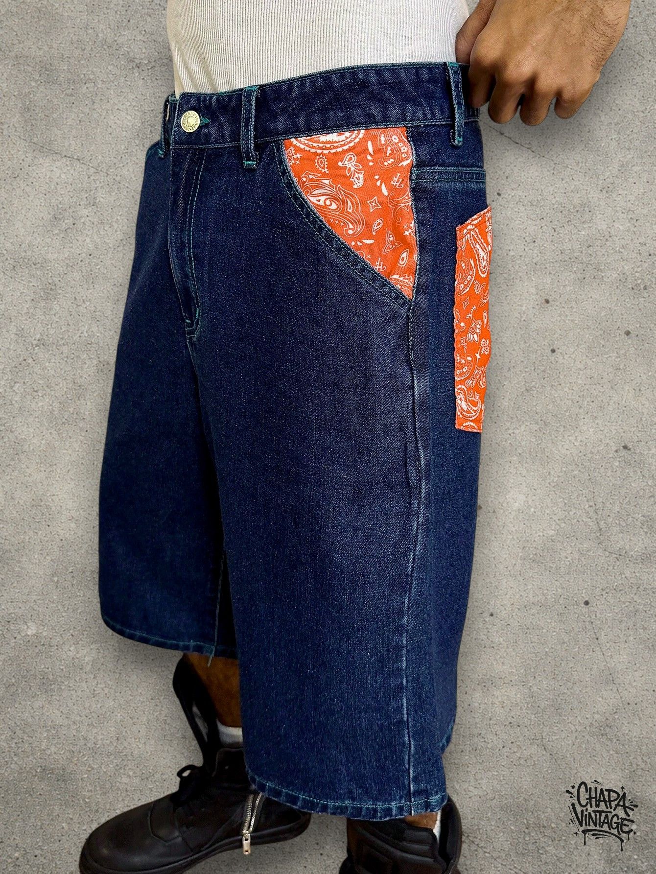 Vintage Bandana jeans jorts Size US 32 / EU 48 - 2 Thumbnail