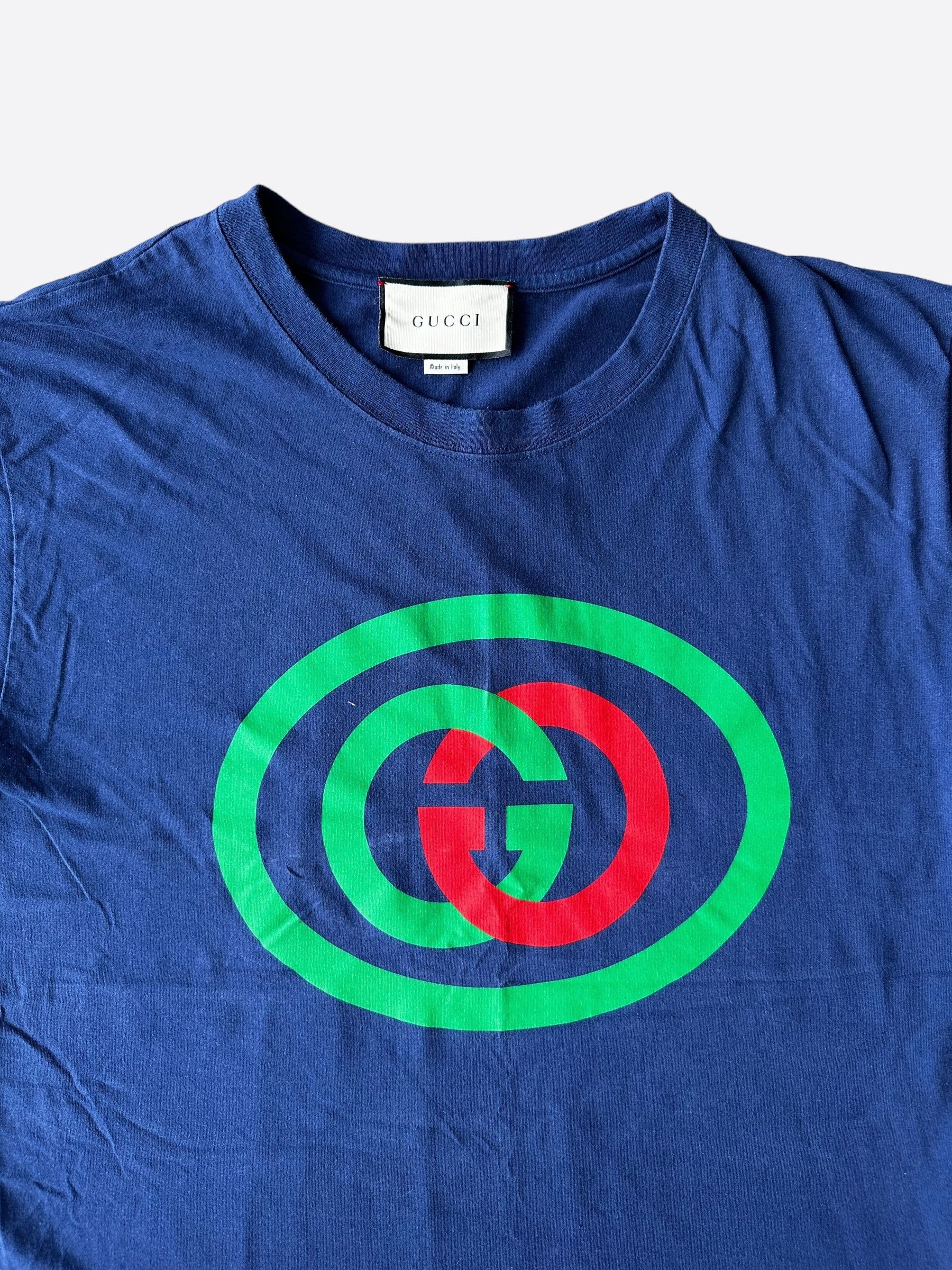 Gucci Blue & Green GG Logo T-Shirt Size US XL / EU 56 / 4 - 3 Thumbnail
