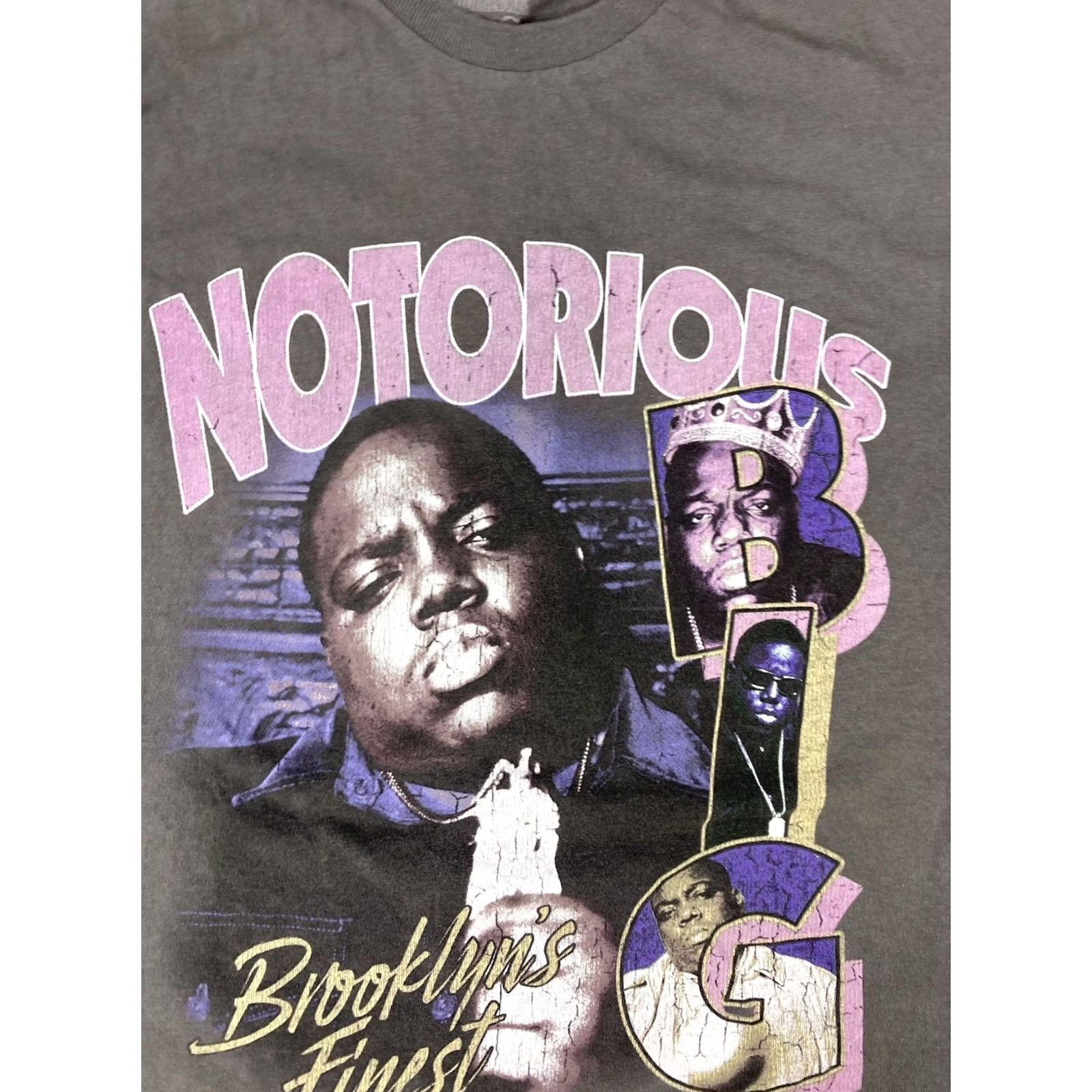 Vintage VINTAGE The Notorious BIG Brooklyn's Finest Graphic T-shirt Women Medium Gray Hip Hop Music Shirts" Size M / US 6-8 / IT 42-44 - 2 Thumbnail
