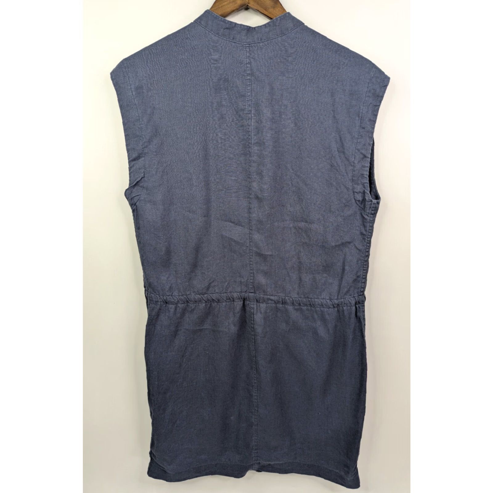James Perse James Perse Dress Blouson Sleeveless Drawstring Waist Short Blue Women 3 Slate Blue Size XS / US 0-2 / IT 36-38 - 2 Thumbnail