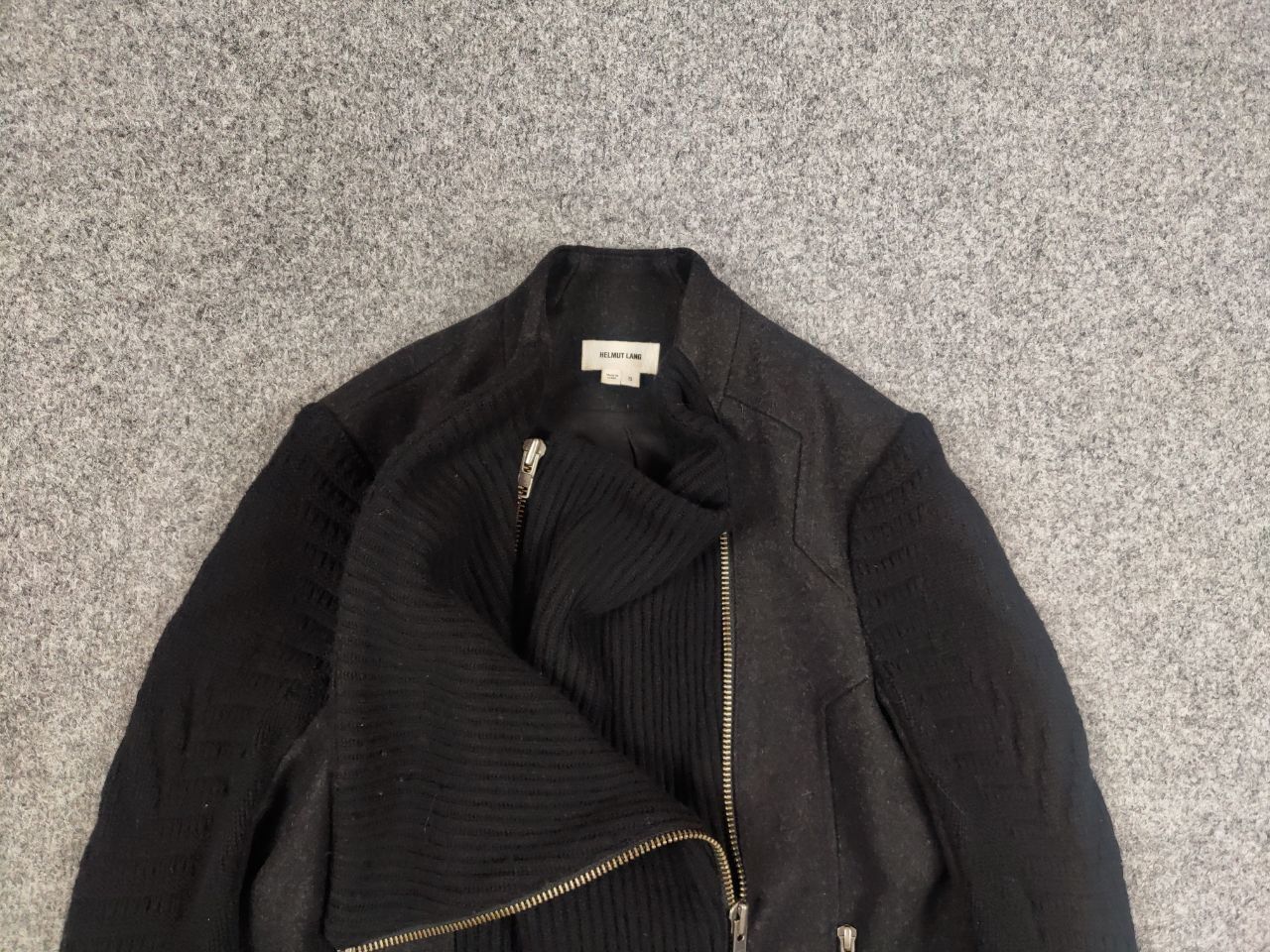 Helmut Lang Helmut Lang Asymmetric combined knit fabric Womens jacket Size S / US 4 / IT 40 - 10 Thumbnail