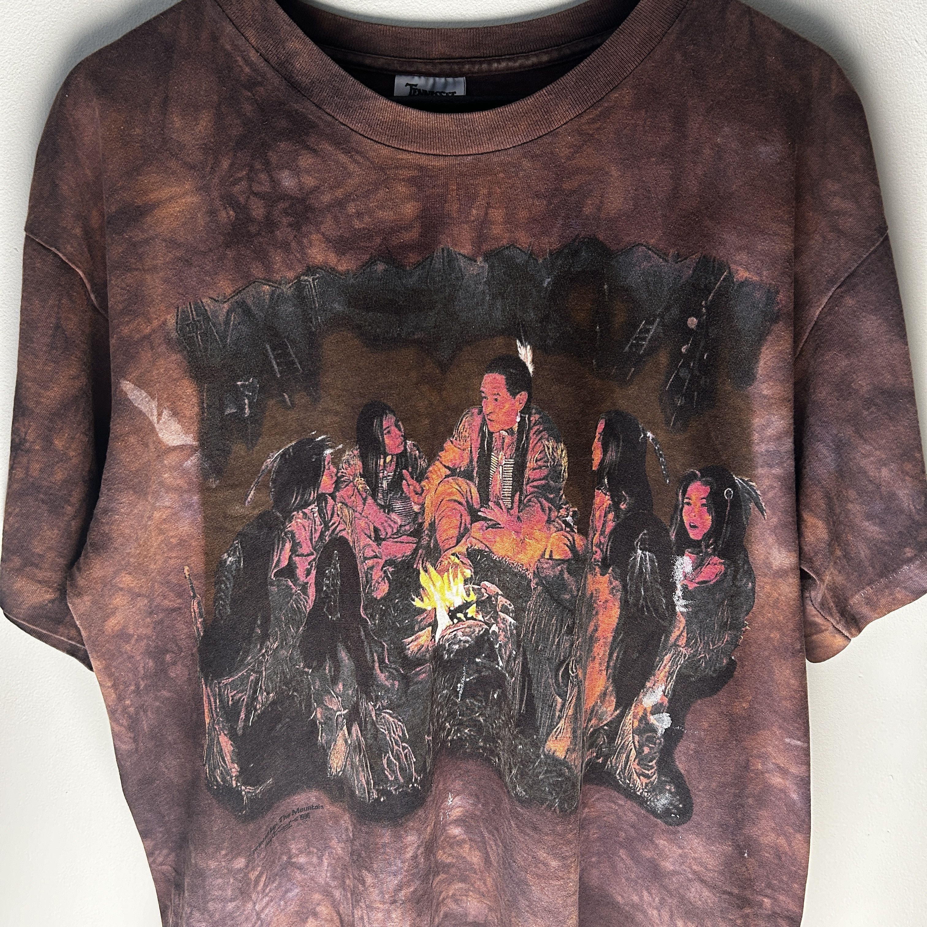 Liquid Blue Vintage Indians The Mountain 1996 Tie-dye T-shirt Size US XL / EU 56 / 4 - 2 Thumbnail