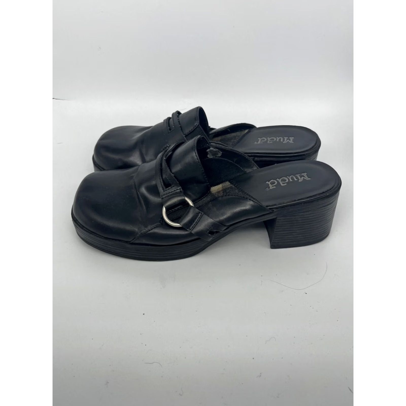 Vintage Mudd Mule Heel Women’s 9 Black Y2K Womens 9 Mudd Mules #2535 Womens 9 Black Y2K Size US 9 / IT 39 - 4 Thumbnail