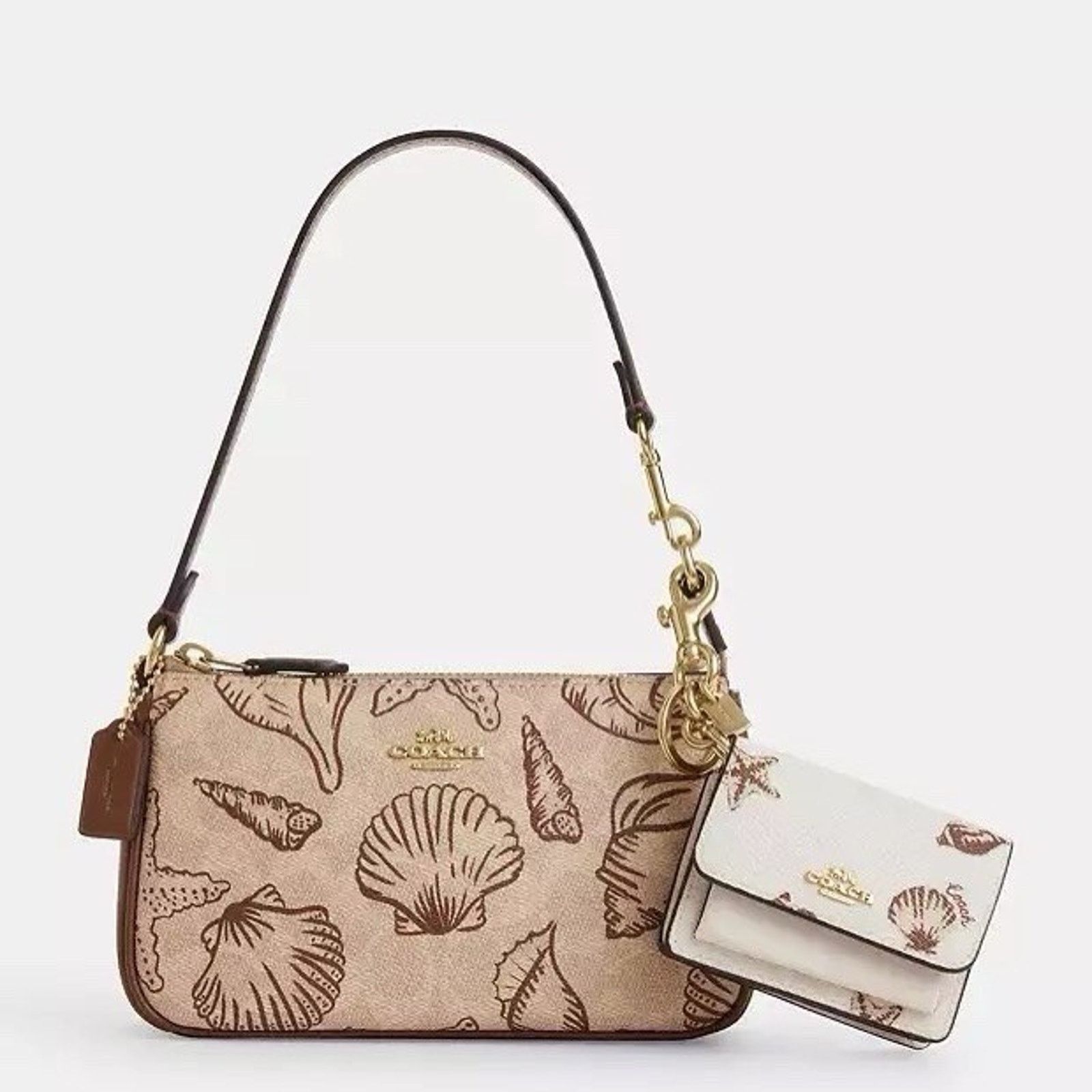 Coach NWT Coach Mini Klare Bag Charm Shell Gold/Chalk Multi CBL09 Size ONE SIZE - 6 Thumbnail