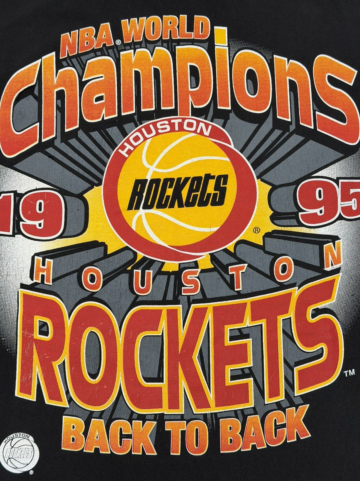 NBA Vintage Houston Rockets 1995 NBA World Champions Back 2 Back Size US XL / EU 56 / 4 - 3 Thumbnail