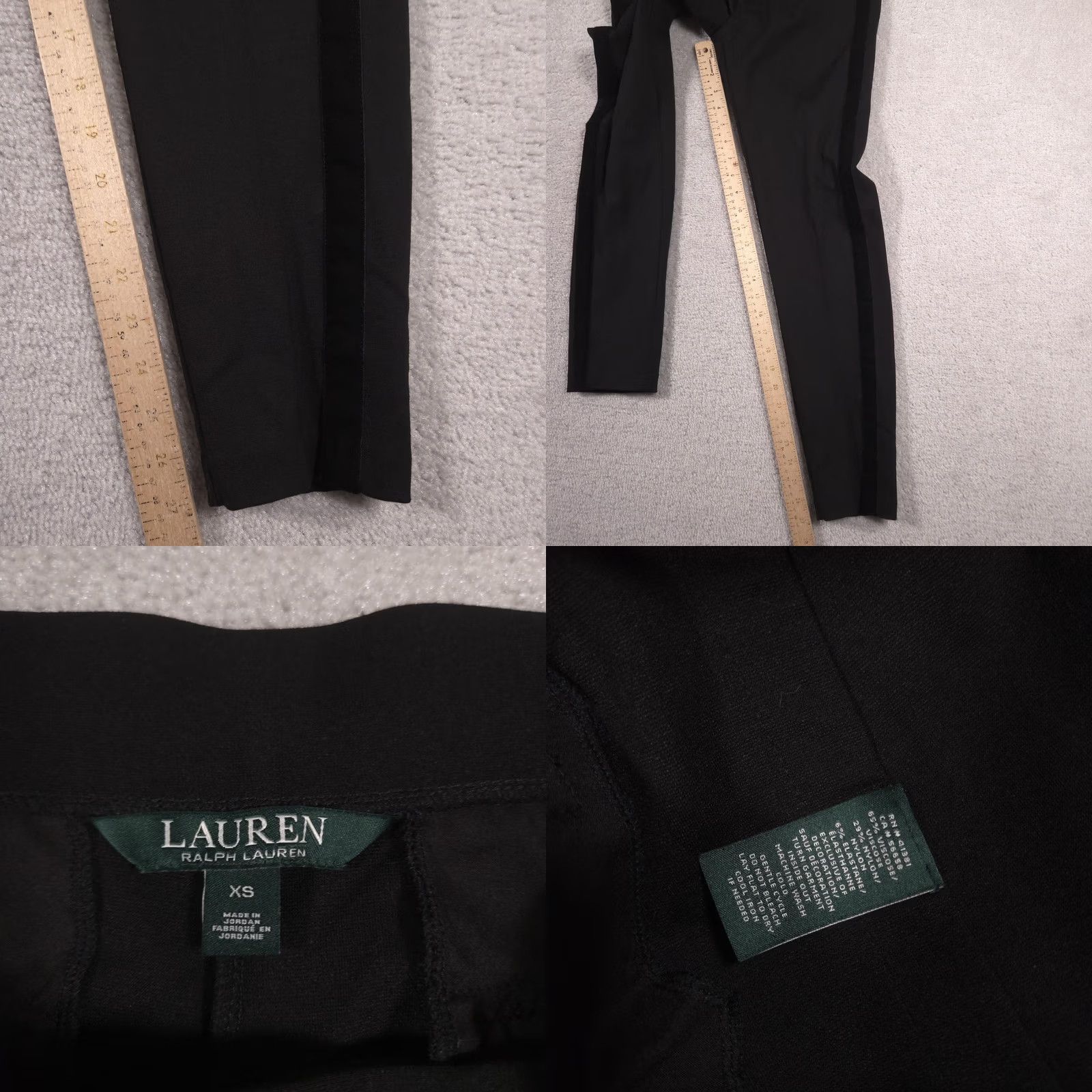 Ralph Lauren Lauren Ralph Lauren Dress Pants Womens XS Black Ponte Skinny Pull On Side Stripe Size 26" / US 2 / IT 38 - 8 Thumbnail
