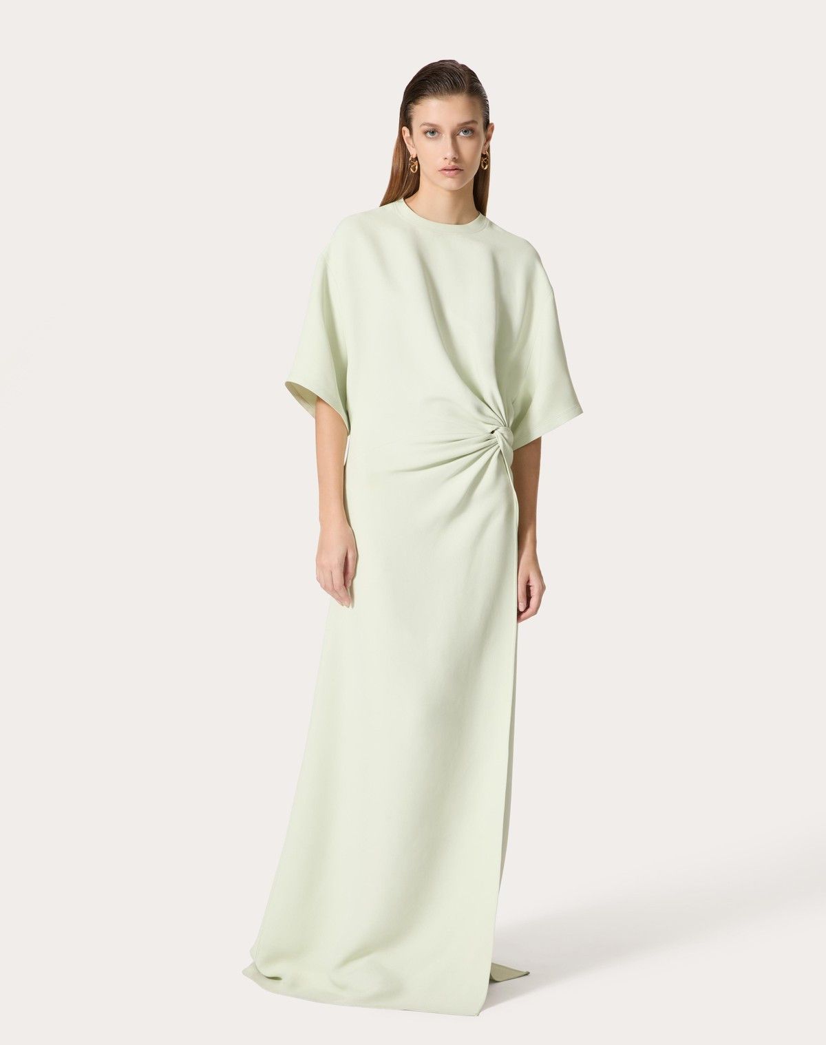 Valentino o1s1wg110525 Structured Couture Long Dress in White Size S / US 4 / IT 40 - 5 Thumbnail