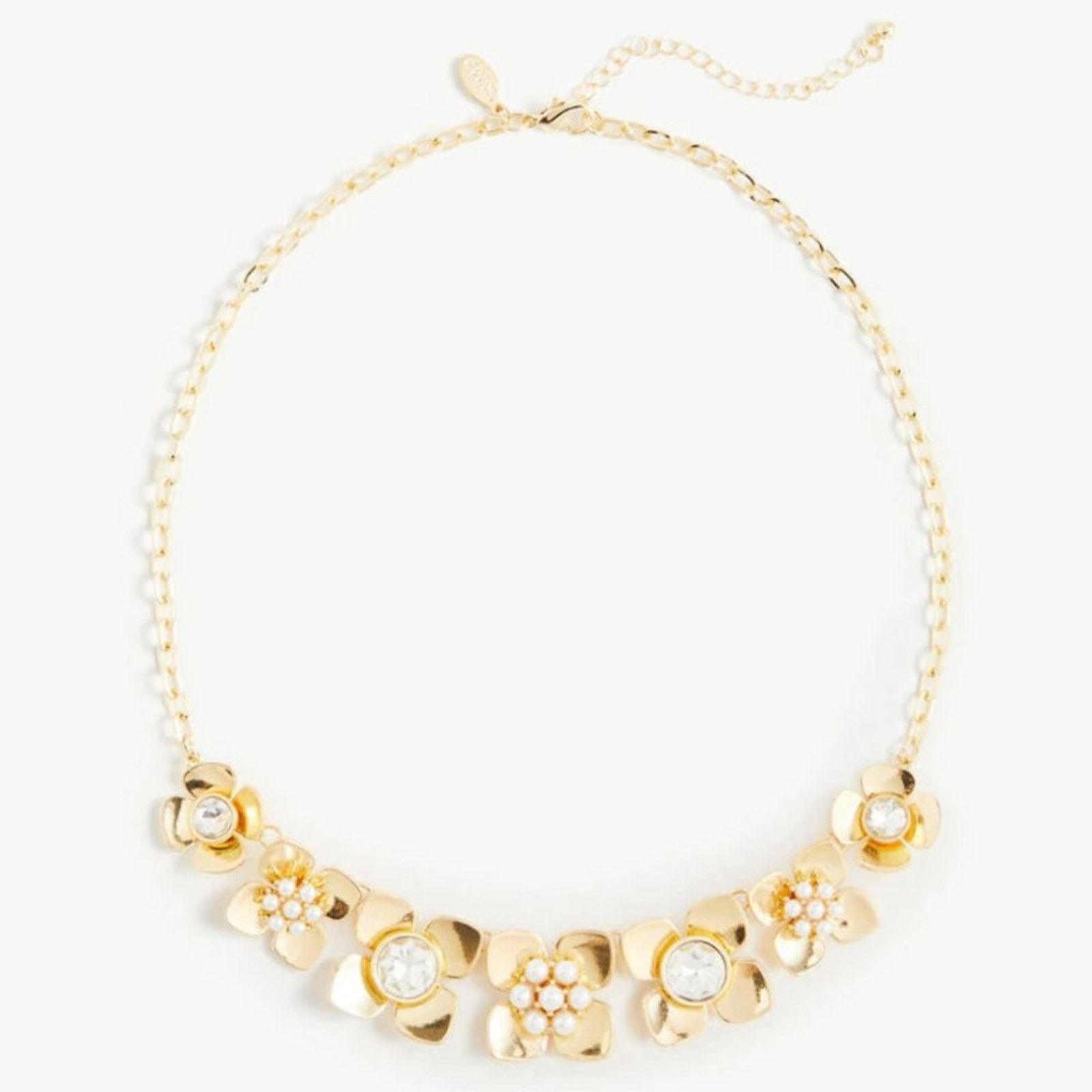 Ann Taylor Ann Taylor Pearlized Floral Statement Necklace Size ONE SIZE - 7 Thumbnail