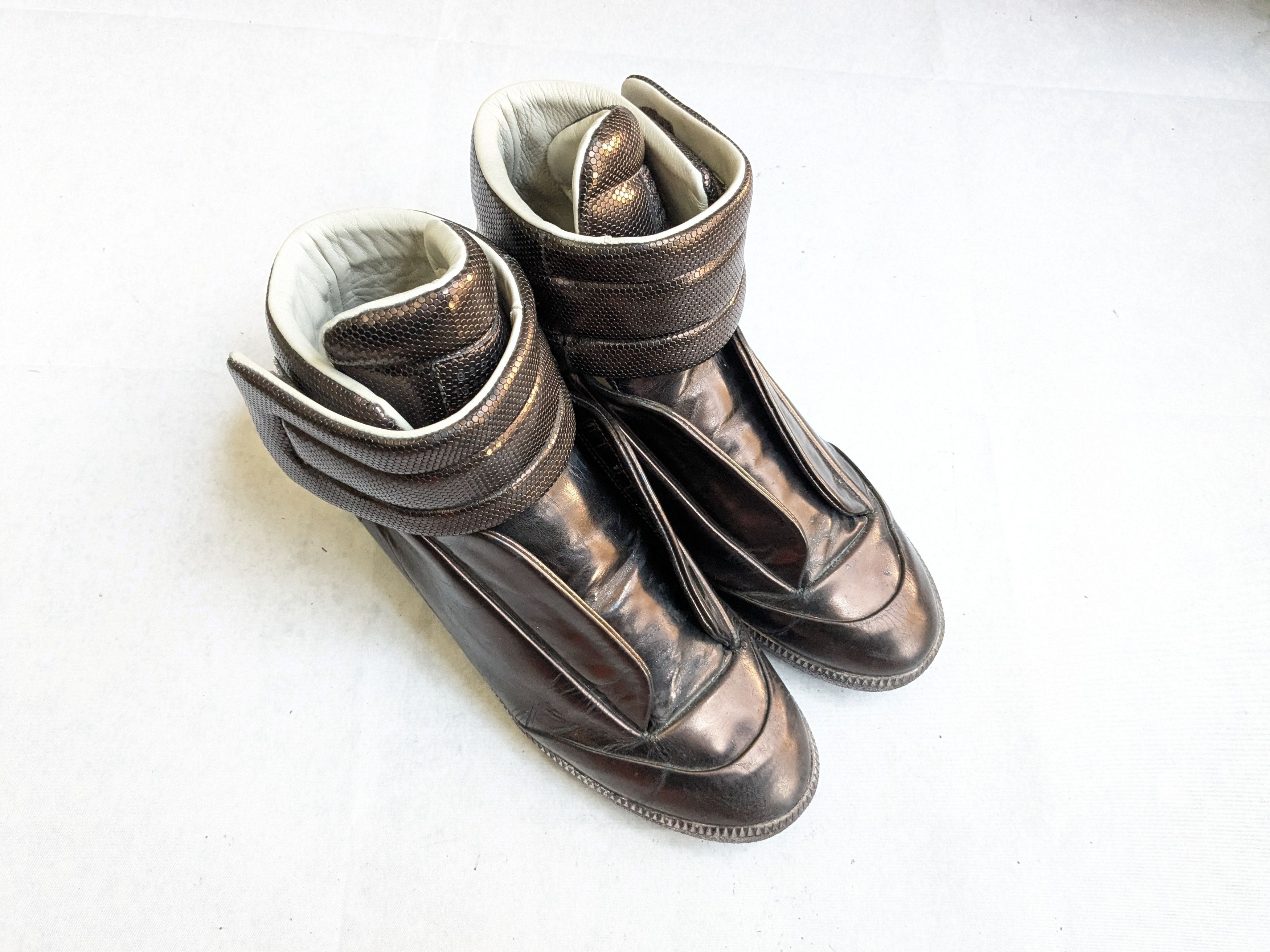 Maison Margiela Maison Margiela Future Brown High Tops 11 44 Leather Size US 11 / EU 44 - 4 Thumbnail