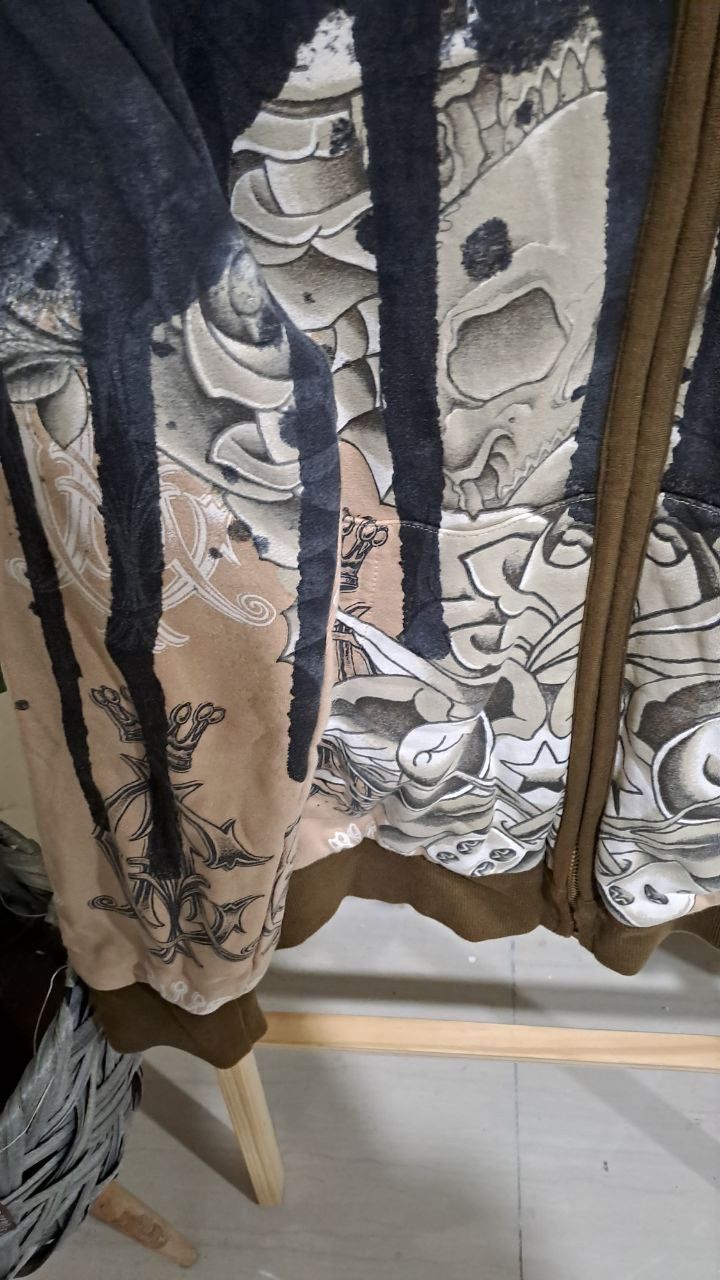 Christian Audigier RARE ! Christian Audigier Overprint Hoodie Size US L / EU 52-54 / 3 - 6 Thumbnail