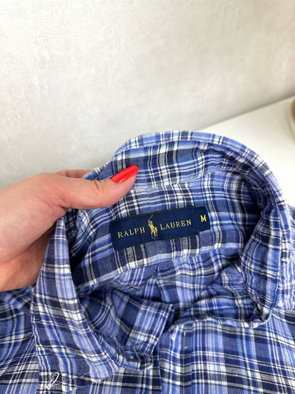 Polo Ralph Lauren Ralph Lauren Blue Plaid 100% Linen Lightweight Summer Shirt Size M / US 6-8 / IT 42-44 - 2 Thumbnail