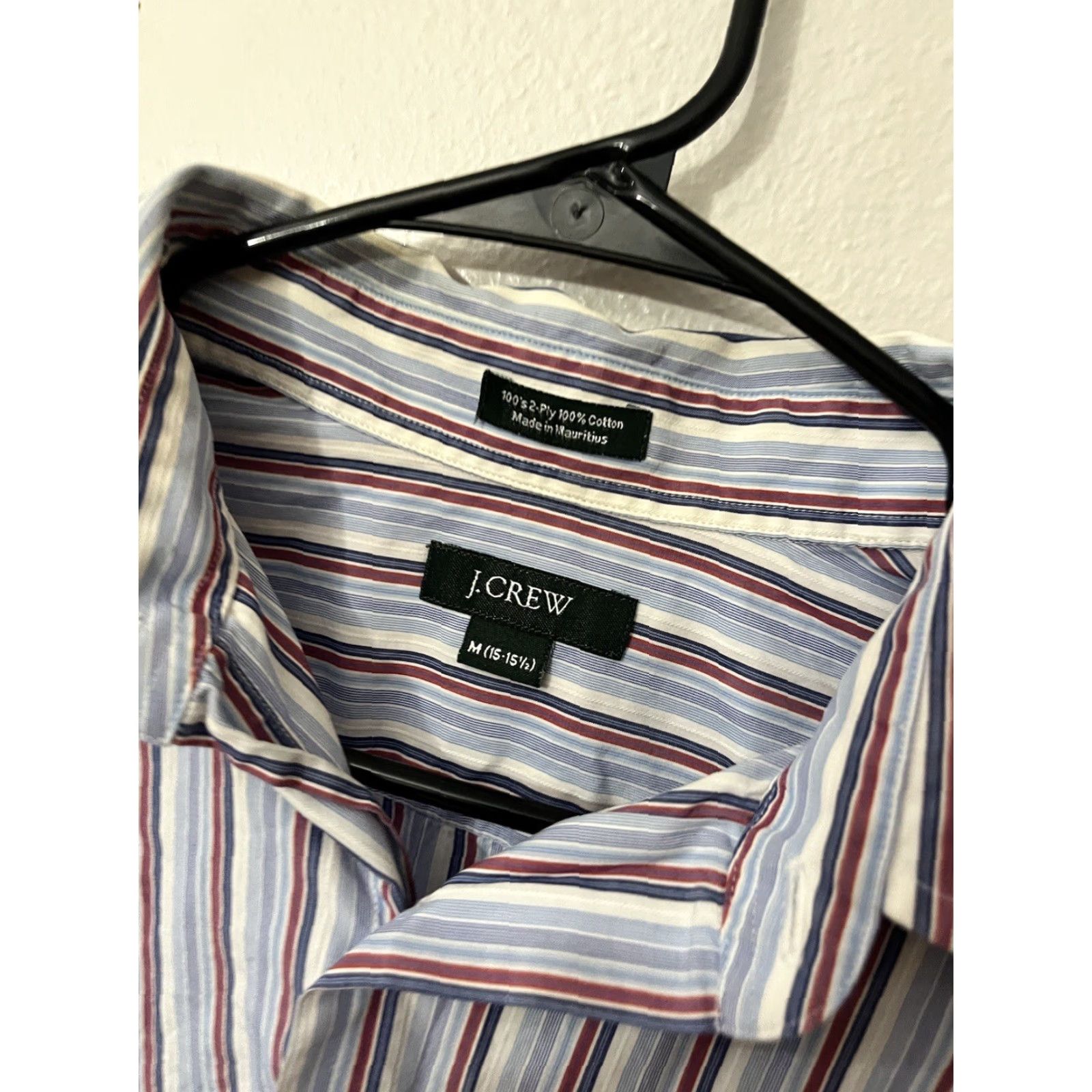 J.Crew J Crew Shirt Mens Sz M Multicolored Striped 100’s 2 Ply Cotton Long Sleeve Button Up Size US M / EU 48-50 / 2 - 3 Thumbnail
