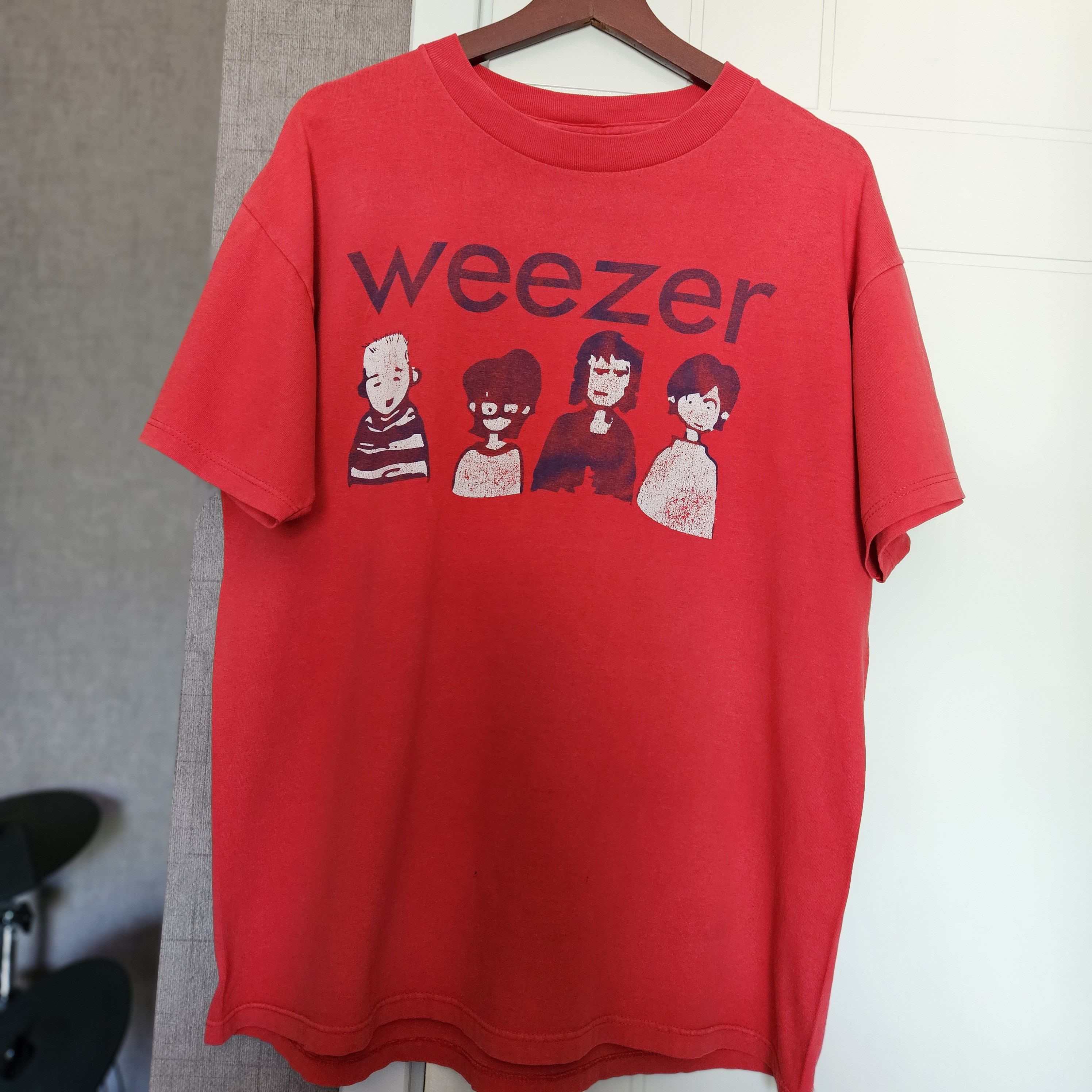 Band Tees Weezer Blue Album 90s and Red Album Vintage Shirt Size US XL / EU 56 / 4 - 16 Thumbnail