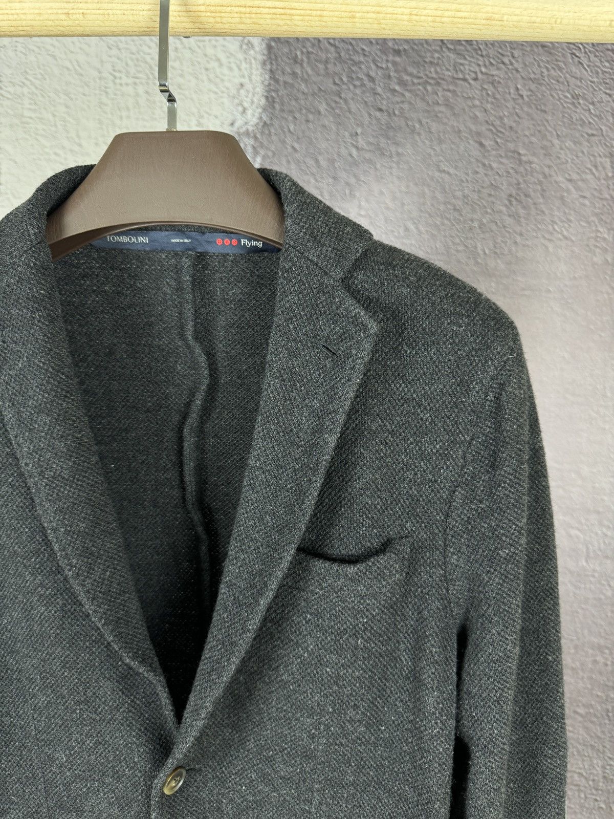 Tombolini Tombolini flying gray lana wool/nylon blazer men's 52R Size 42R - 4 Thumbnail