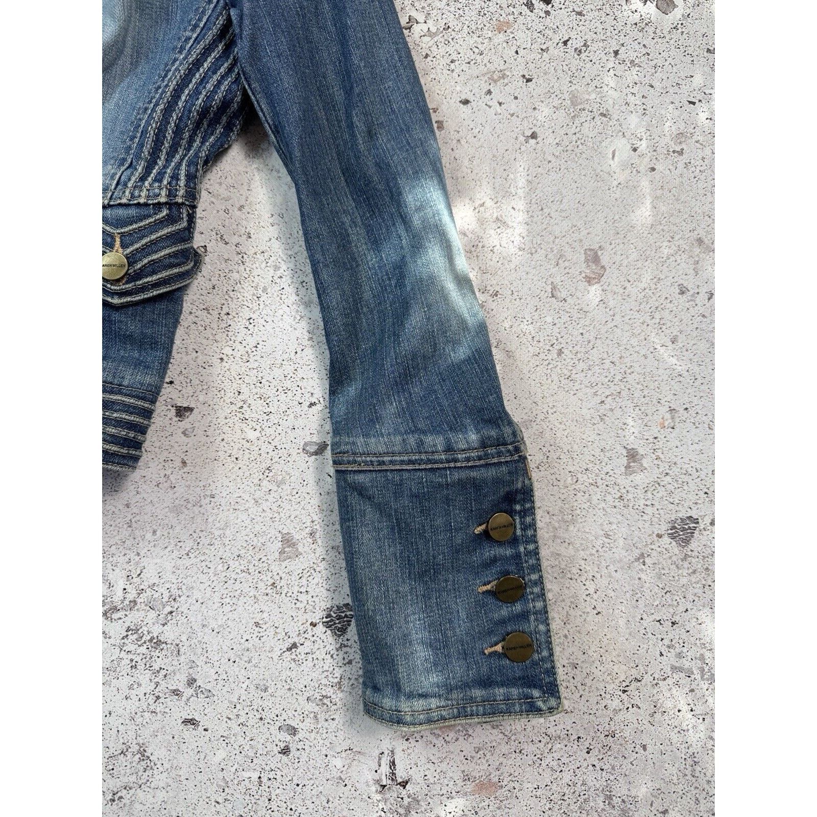 Karen Millen Karen Millen Denim Jacket Avant Garde Womens Rare Size S Size S / US 4 / IT 40 - 8 Thumbnail