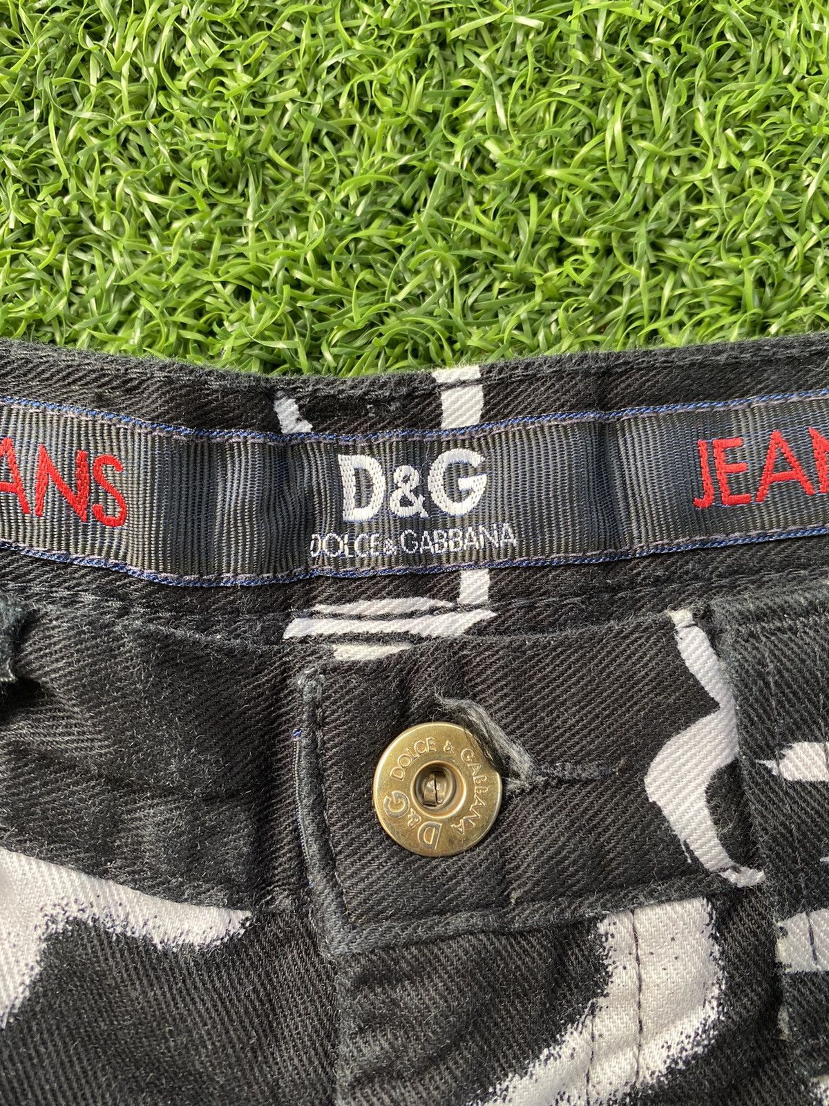 Dolce & Gabbana DOLCE & GABBANA BOOT CUT JEANS ALL OVER LOGO PRINT Size 27" / US 4 / IT 40 - 10 Thumbnail