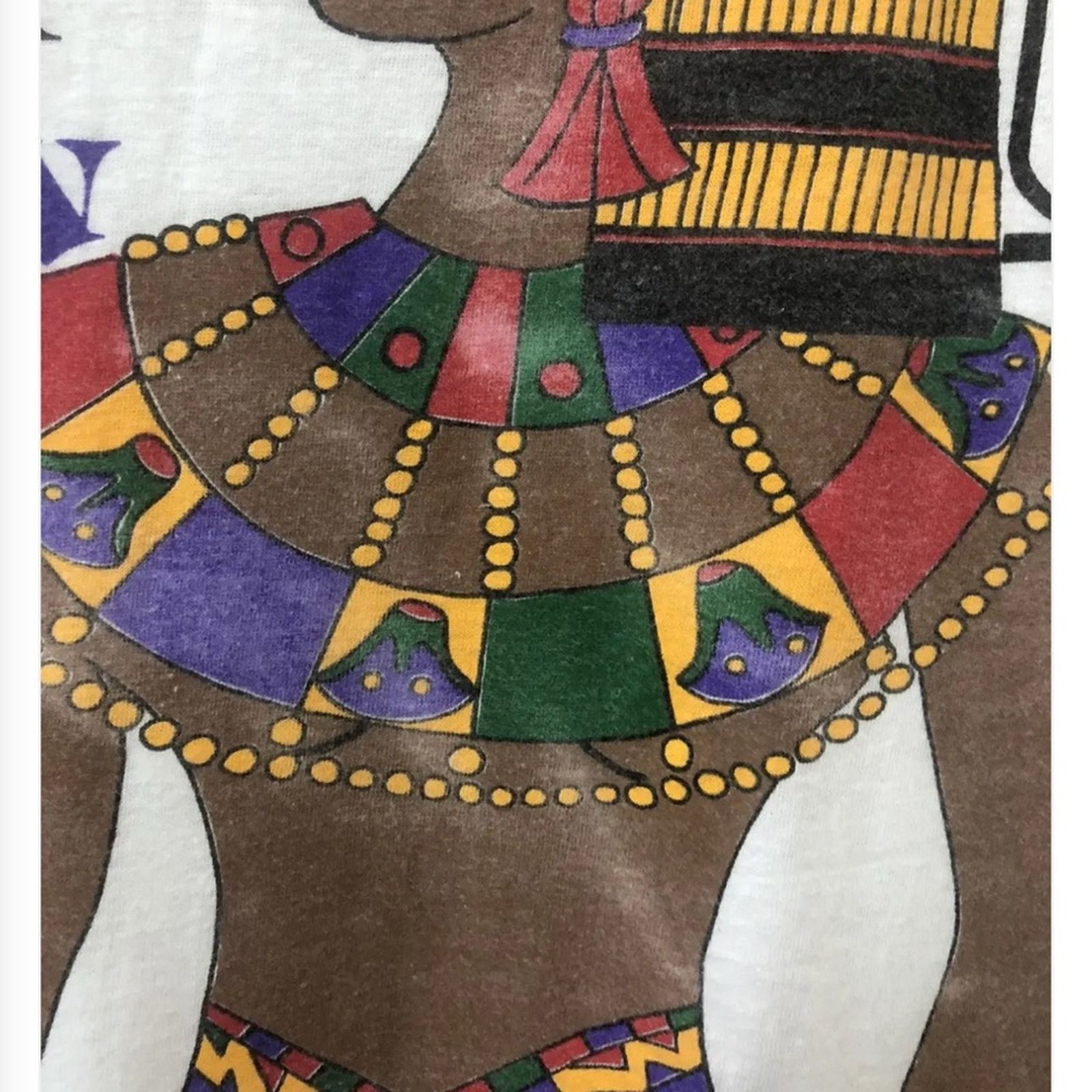 Vintage Rare 90s Vintage Beautiful Black Woman Nefertiti Graphic Tee Size M / US 6-8 / IT 42-44 - 2 Thumbnail