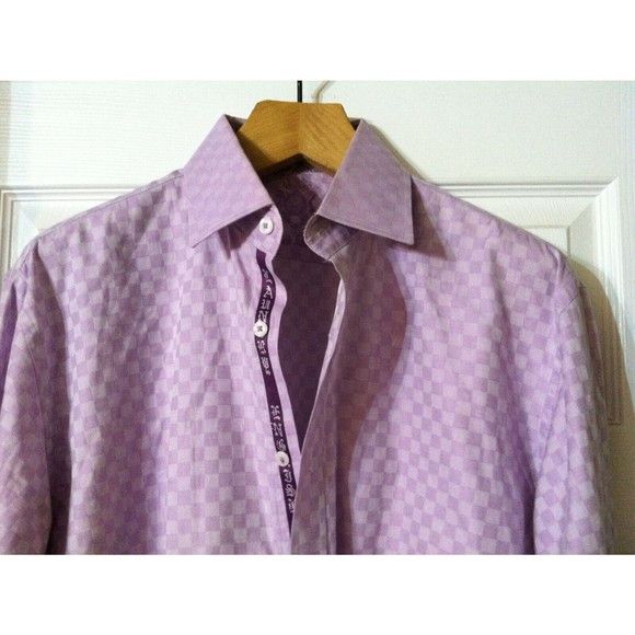 English Laundry ENGLISH LAUNDRY MENS LAVENDER COTTON CASUAL SHIRT 16.5/34-35 Size US L / EU 52-54 / 3 - 1 Thumbnail