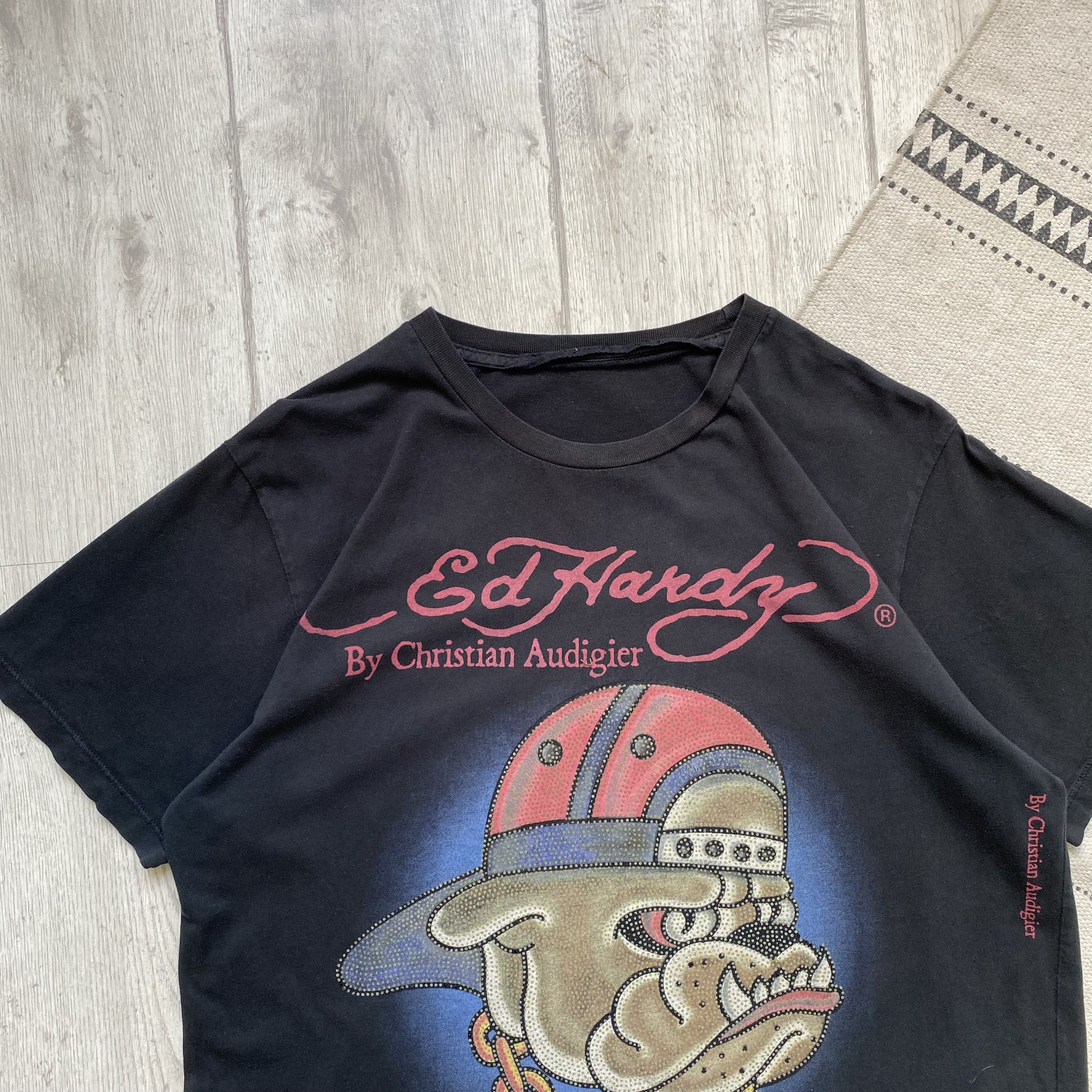 Ed Hardy Vintage Trashed ЕD Hardy tee Y2K Christian Audigier Size US M / EU 48-50 / 2 - 2 Thumbnail