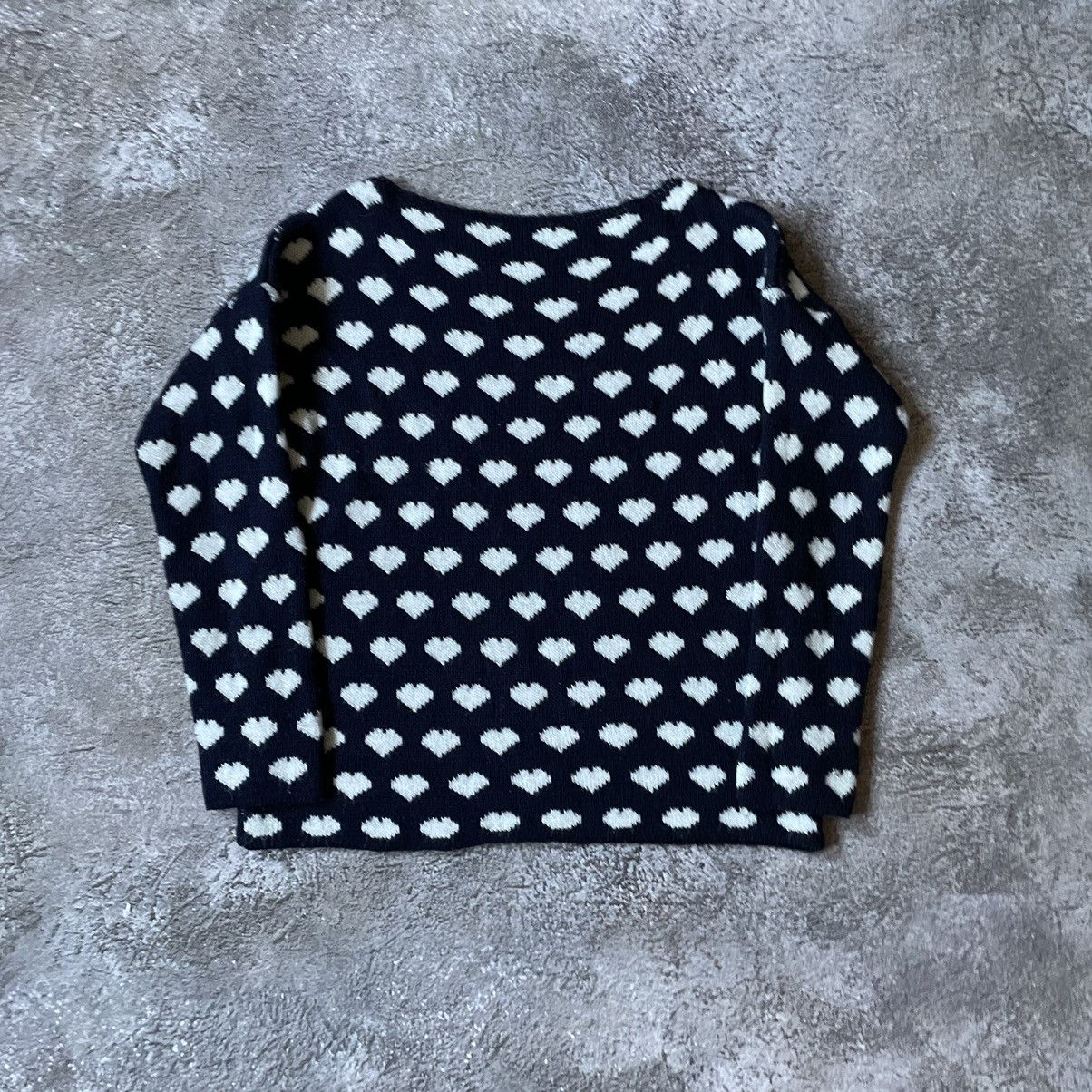 Vintage Vintage 90s Y2K All Over Hearts Knit Sweater Grunge Washed S Size US S / EU 44-46 / 1 - 3 Thumbnail