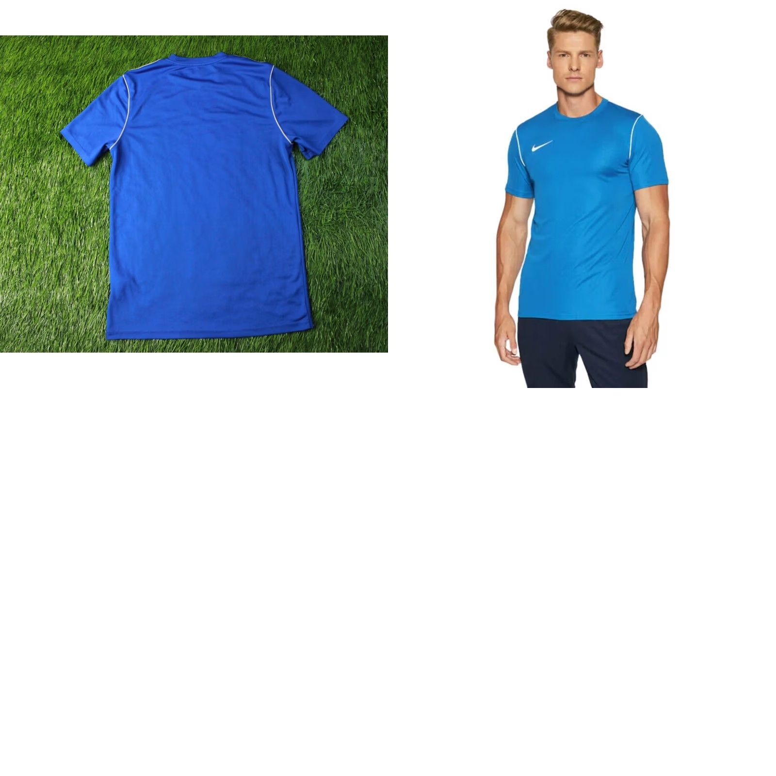 Nike Nike Dri-Fit Park Original 2020 Men Football Training Shirt Jersey Tee Size M Blue and White Shirt Mens Size US M / EU 48-50 / 2 - 8 Thumbnail