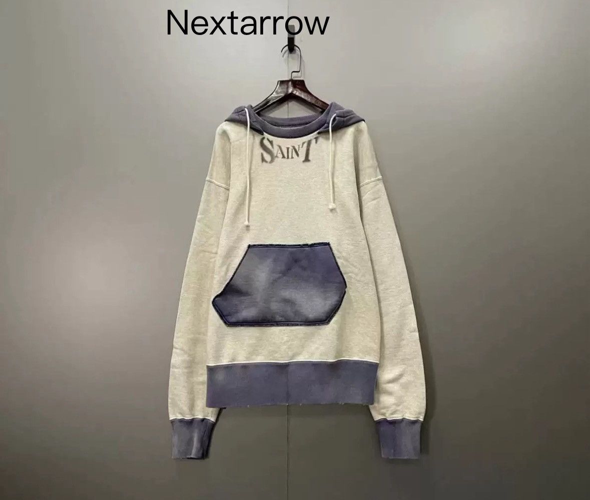 トップス SHERMER ACADEMY NYPD HOODIE Saint Mxxxxxx x Shermer Academy NYPD Hoodie Vintage Grey Men's