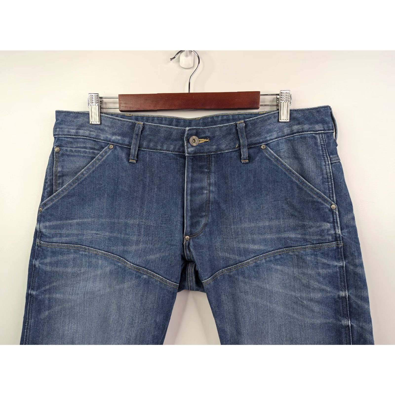 Vintage G-Star Raw Jeans 36 Regular 29in Inseam 3D 5620 Bike 3D Low Tapered Denim Blue Mens 34x32 (Fits 36x29) Moto Street Jeans Size US 36 / EU 52 - 2 Thumbnail