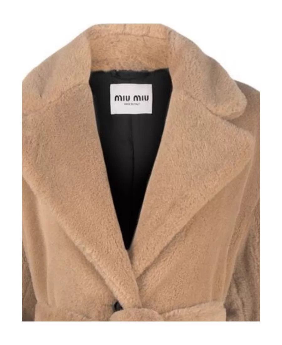 Miu Miu MIU MIU camel long teddy coat women's Size XS / US 0-2 / IT 36-38 - 6 Thumbnail