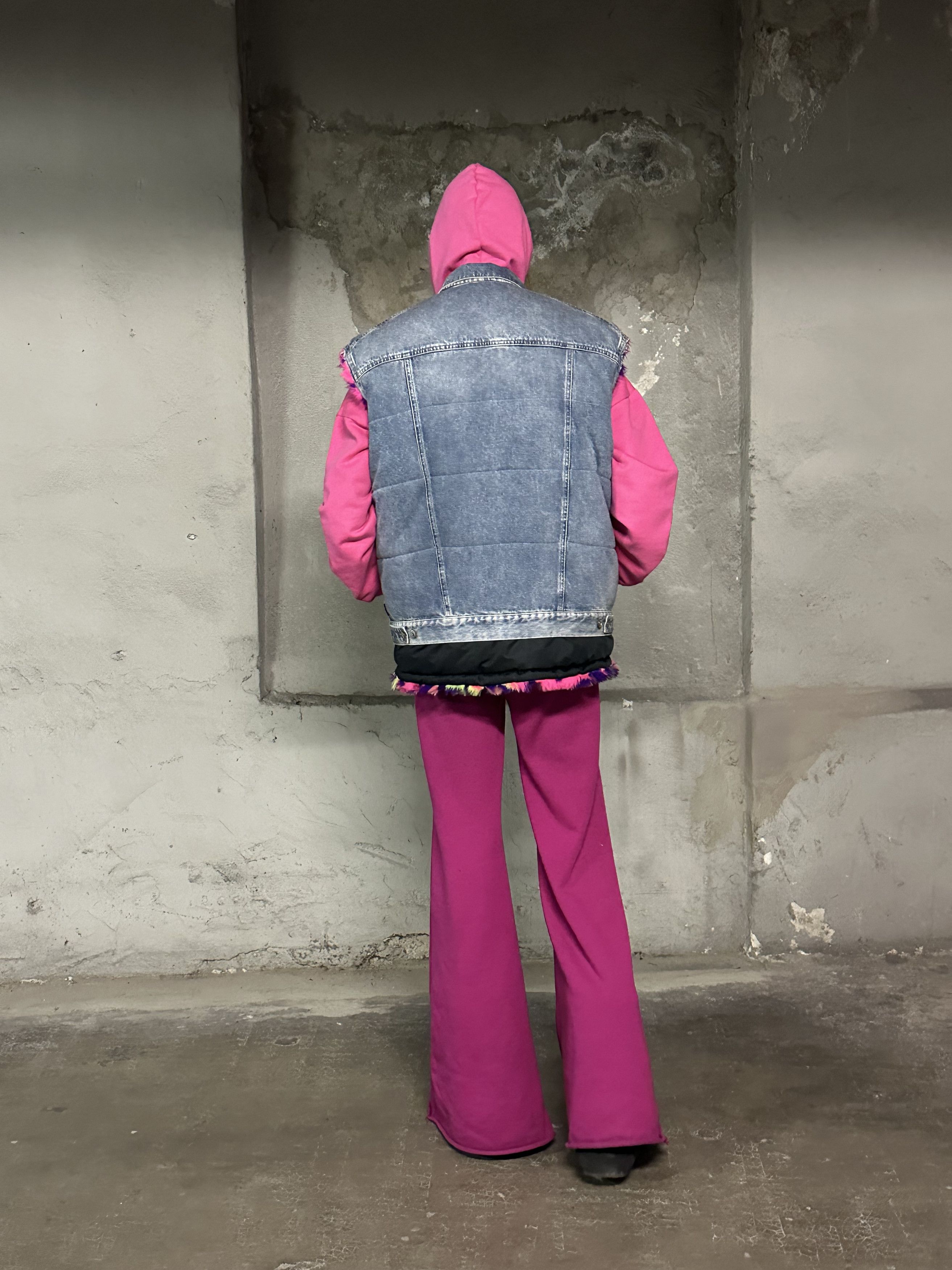 FW18 Runway Fur Denim Vest