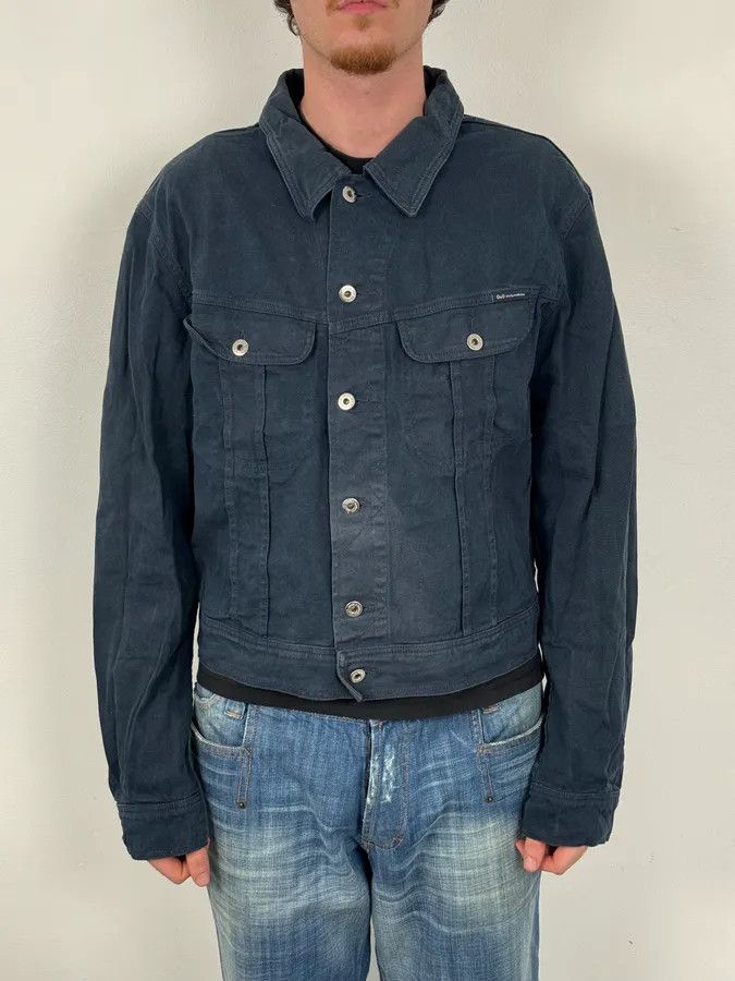 Dolce & Gabbana 2000s Dolce & Gabbana Navy Trucker Jacket Size US L / EU 52-54 / 3 - 2 Thumbnail