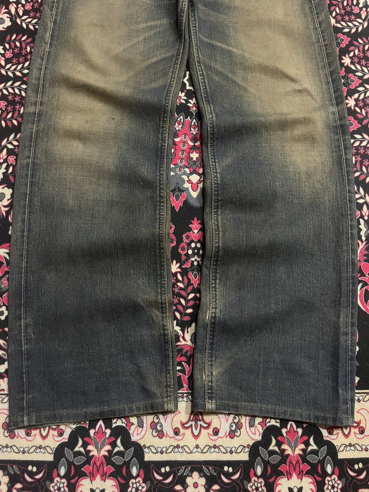 Vintage ⚡️Selvedge⚡️Vintage Lee Riders Sanforized Mud Washed Jeans Size US 27 - 14 Thumbnail