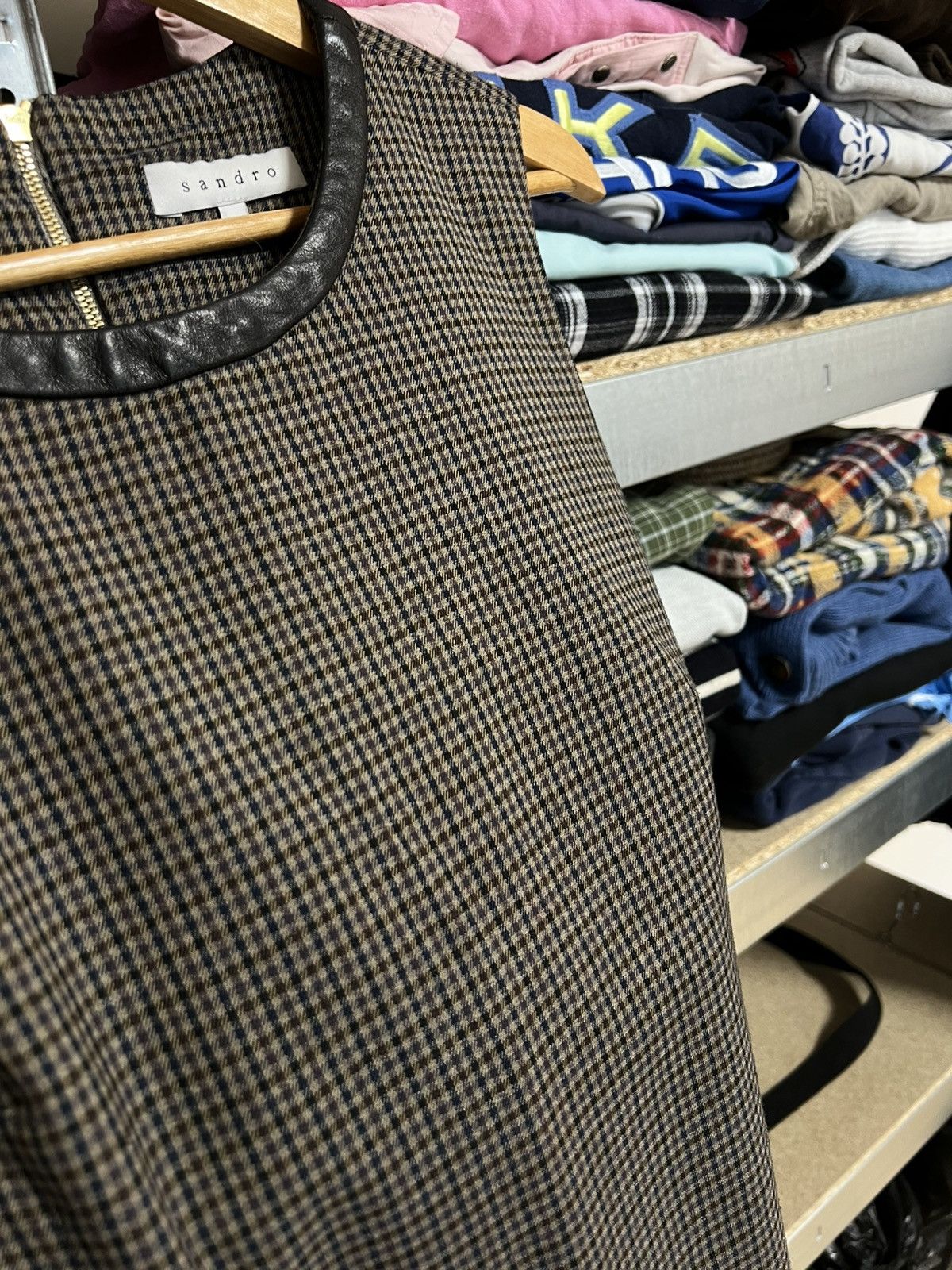 Designer × Sandro Sandro A Line Plaid Dress Tank Sleeveless Oldmoney Size 3 Size M / US 6-8 / IT 42-44 - 3 Thumbnail
