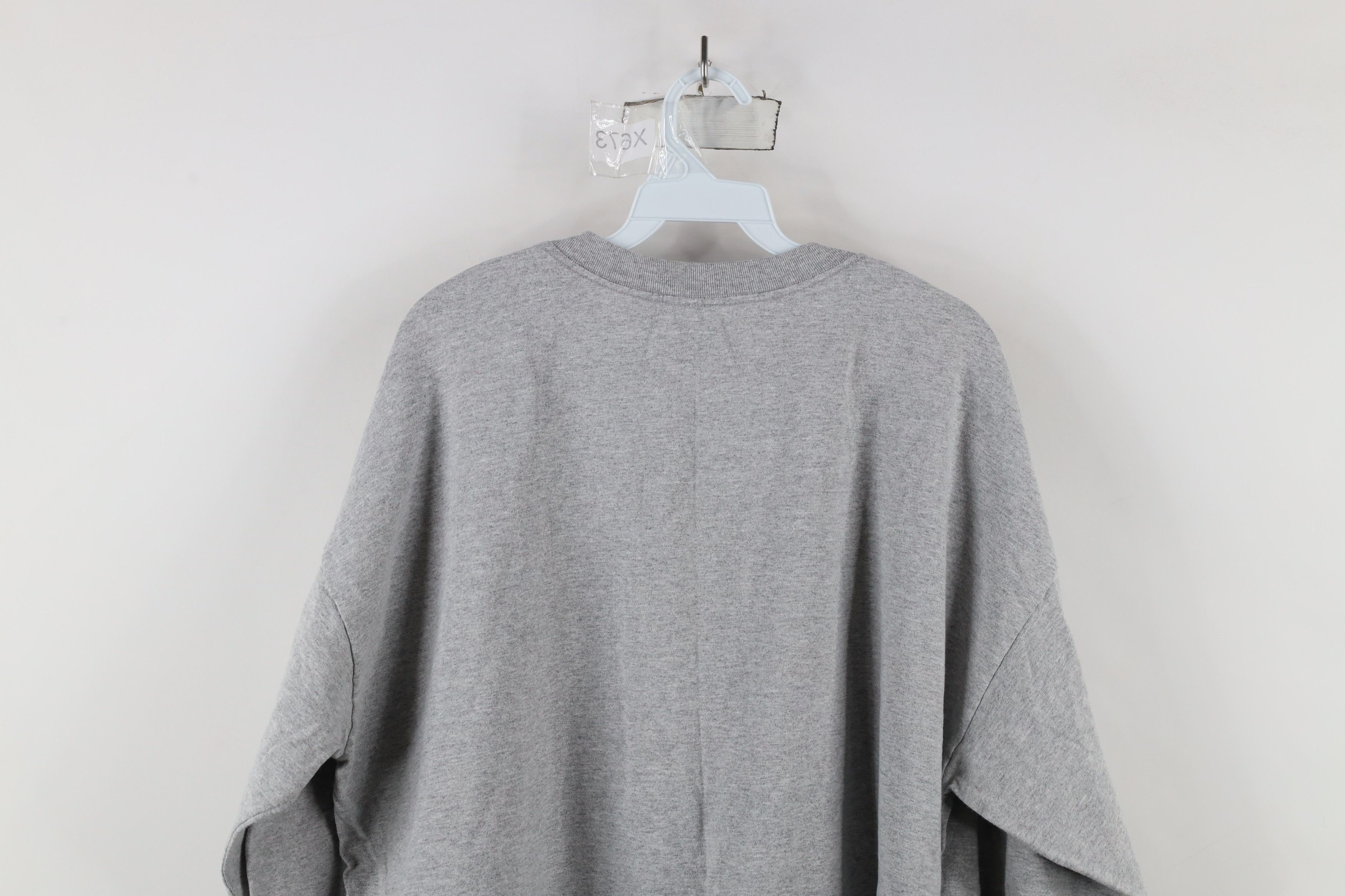Adidas × Vintage Vintage 90s Adidas Logo Long Sleeve T-Shirt Heather Gray USA Size US XXL / EU 58 / 5 - 9 Thumbnail