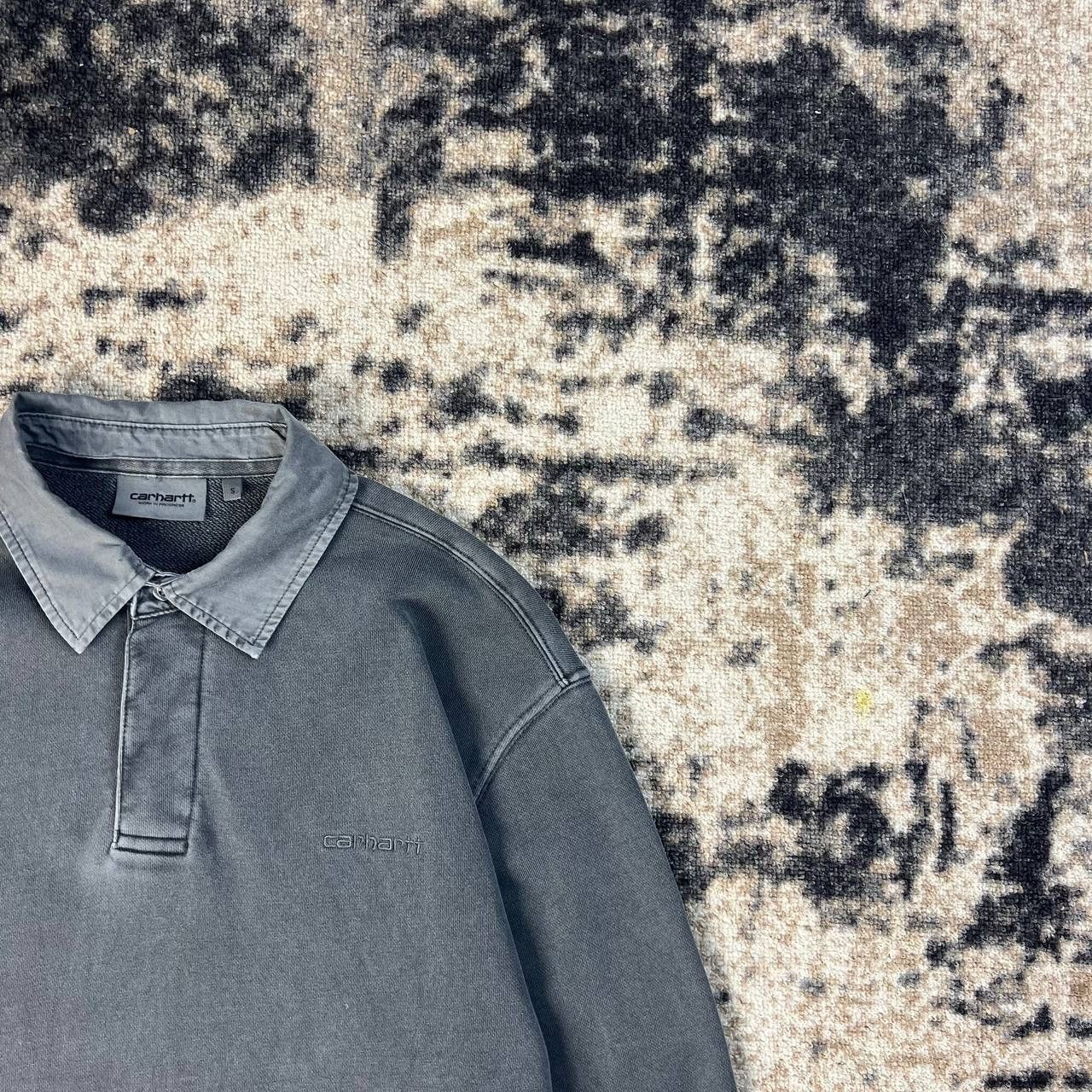 Carhartt Wip Carhartt WIP Vintage Y2K Garment Dyed Rugby Sweatshirt Size US S / EU 44-46 / 1 - 2 Thumbnail