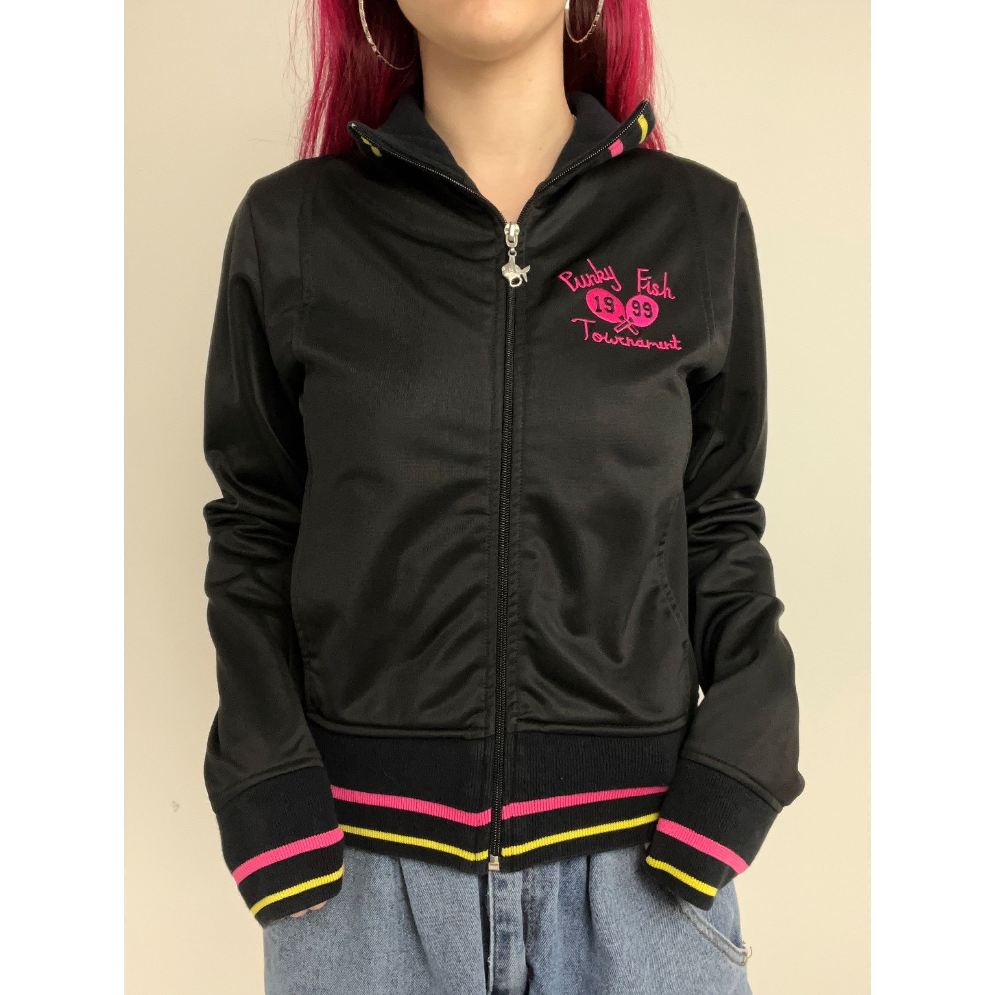 Vintage Vintage 1999 Punky Fish Athletic Y2K Jacket Size S / US 4 / IT 40 - 1 Thumbnail