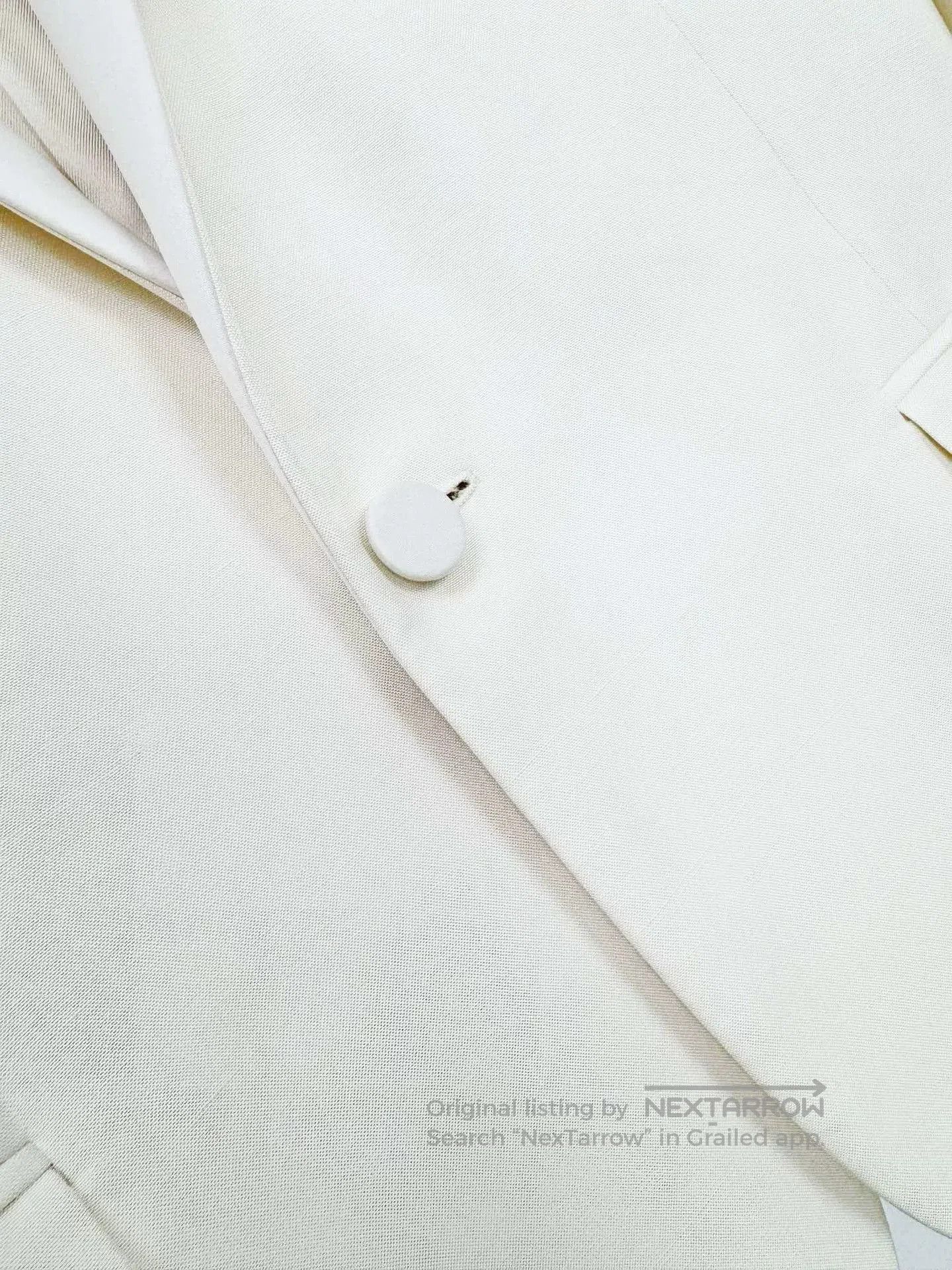 Saint Laurent Paris Saint Laurent White Wool Single-Button Blazer. Size S / US 4 / IT 40 - 2 Thumbnail