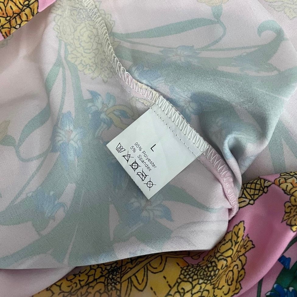 Other Beautiful Oriental Print Pink Tiger Button Down Blouse Size L / US 10 / IT 46 - 7 Thumbnail