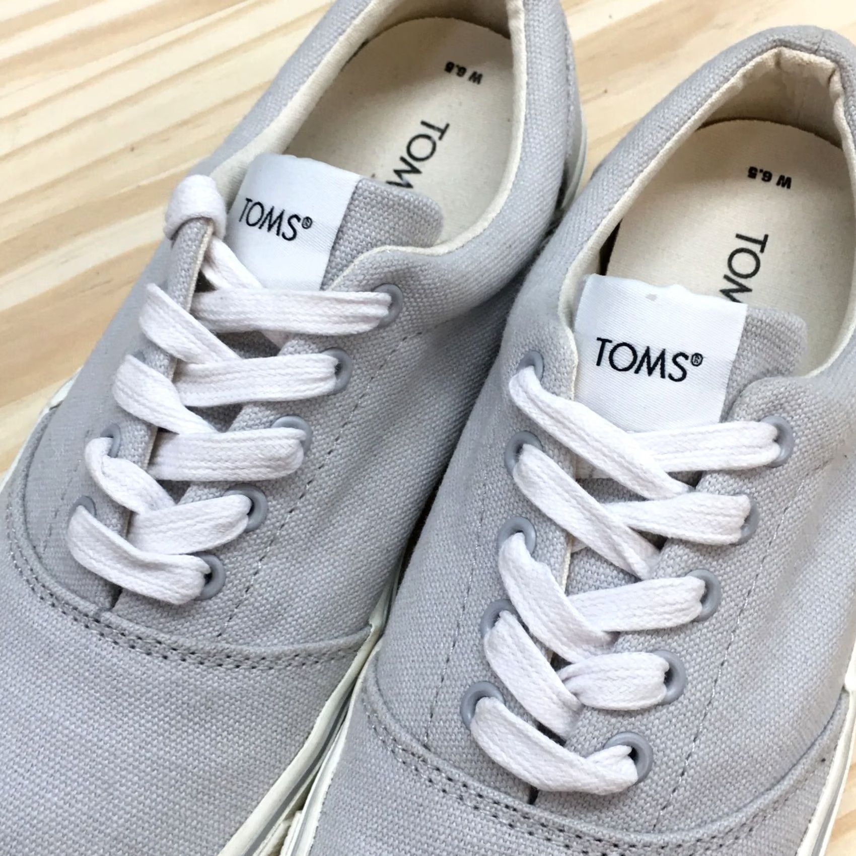 Toms TOMS Shoes Womens 6.5 Fenix Casual Low Top Sneakers Gray Fabric Lace Up Size M / US 6-8 / IT 42-44 - 6 Thumbnail