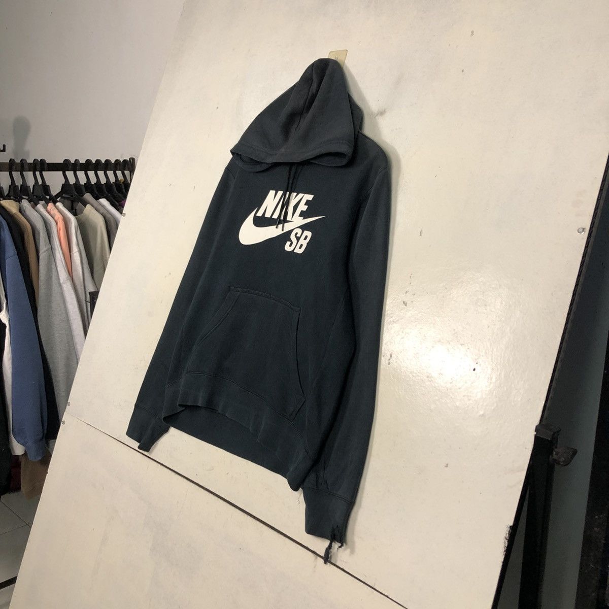 Nike 📌Rich Black Hoodie Pull Over Nike SB Big Swoosh Size US M / EU 48-50 / 2 - 4 Thumbnail