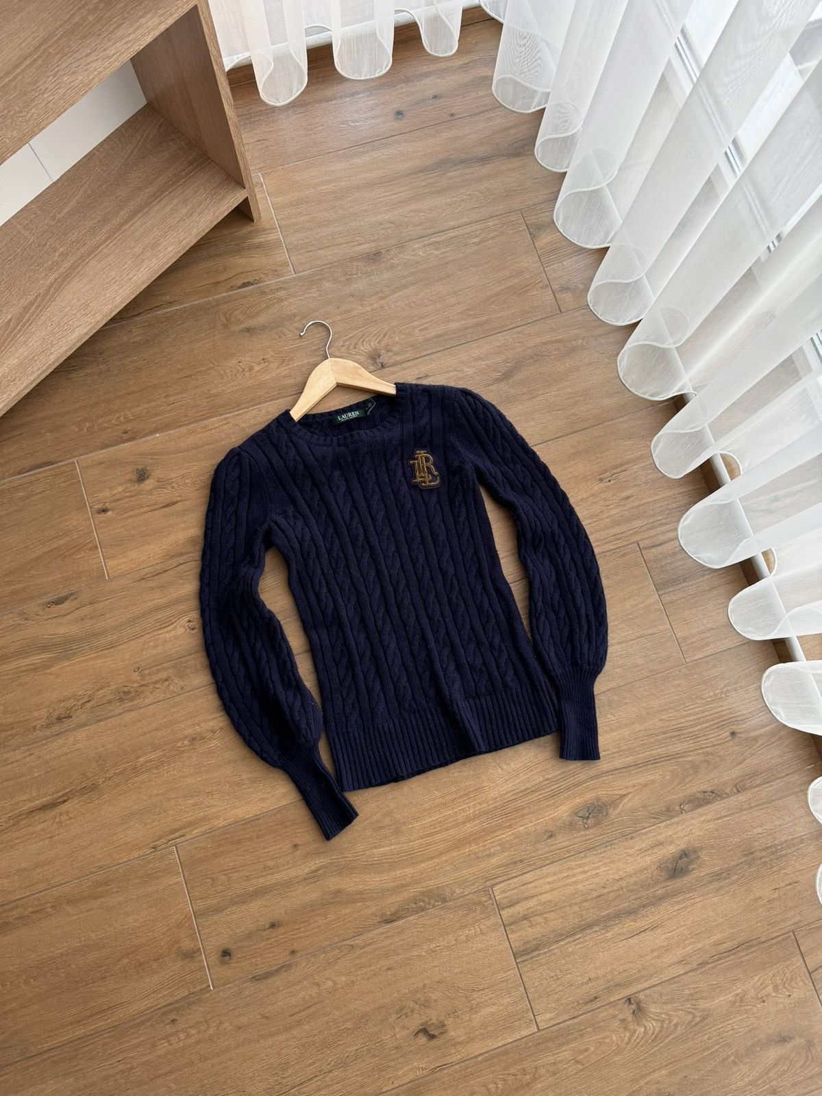 Lauren Ralph Lauren Vintage Lauren Ralph Lauren W’ Navy Cable Knit Sweater Size S / US 4 / IT 40 - 2 Thumbnail
