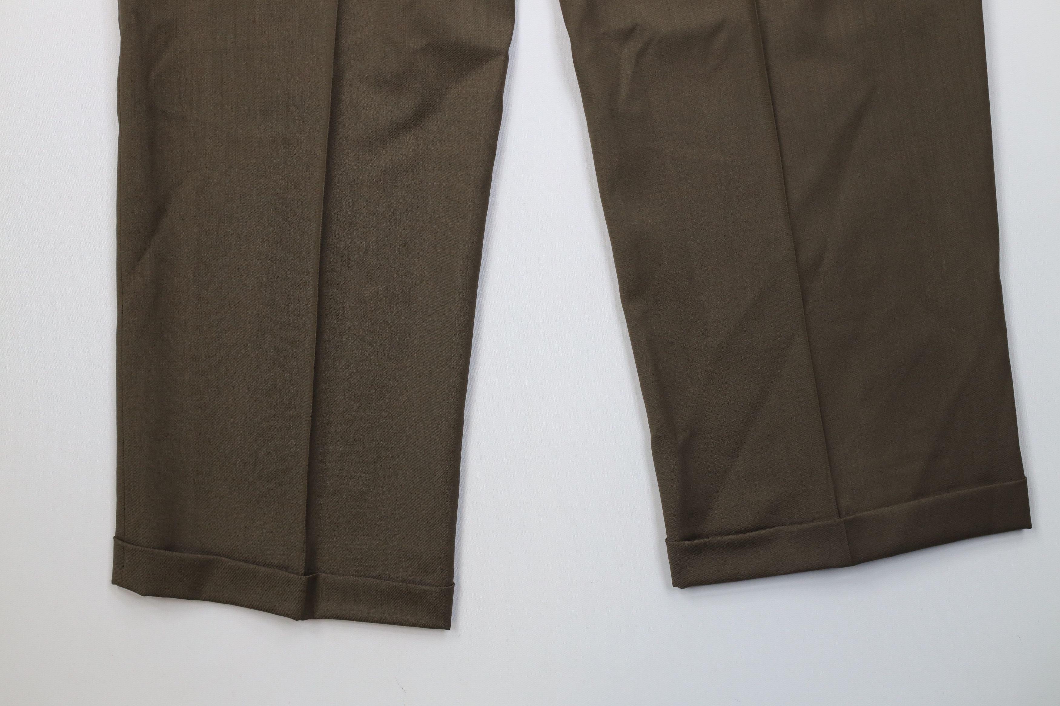 Vintage Vintage 90s Streetwear Wool Knit Wide Leg Chino Pants Brown Size US 36 / EU 52 - 12 Thumbnail