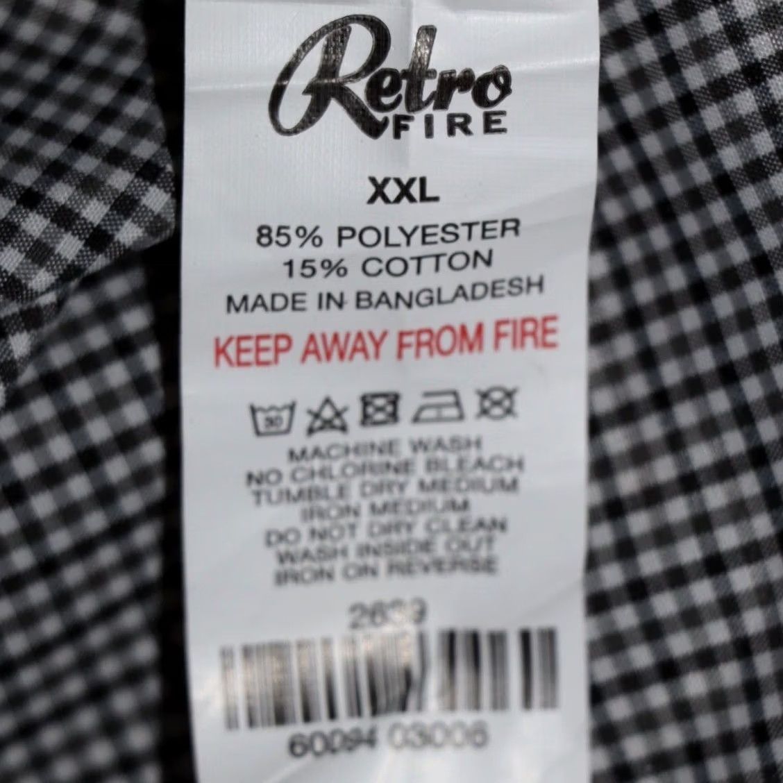 Etro VINTAGE Retro Fire Shirt 2XL 2XL Black White Mini Gingham Button-Up Mens BNWT Size US XXL / EU 58 / 5 - 7 Thumbnail