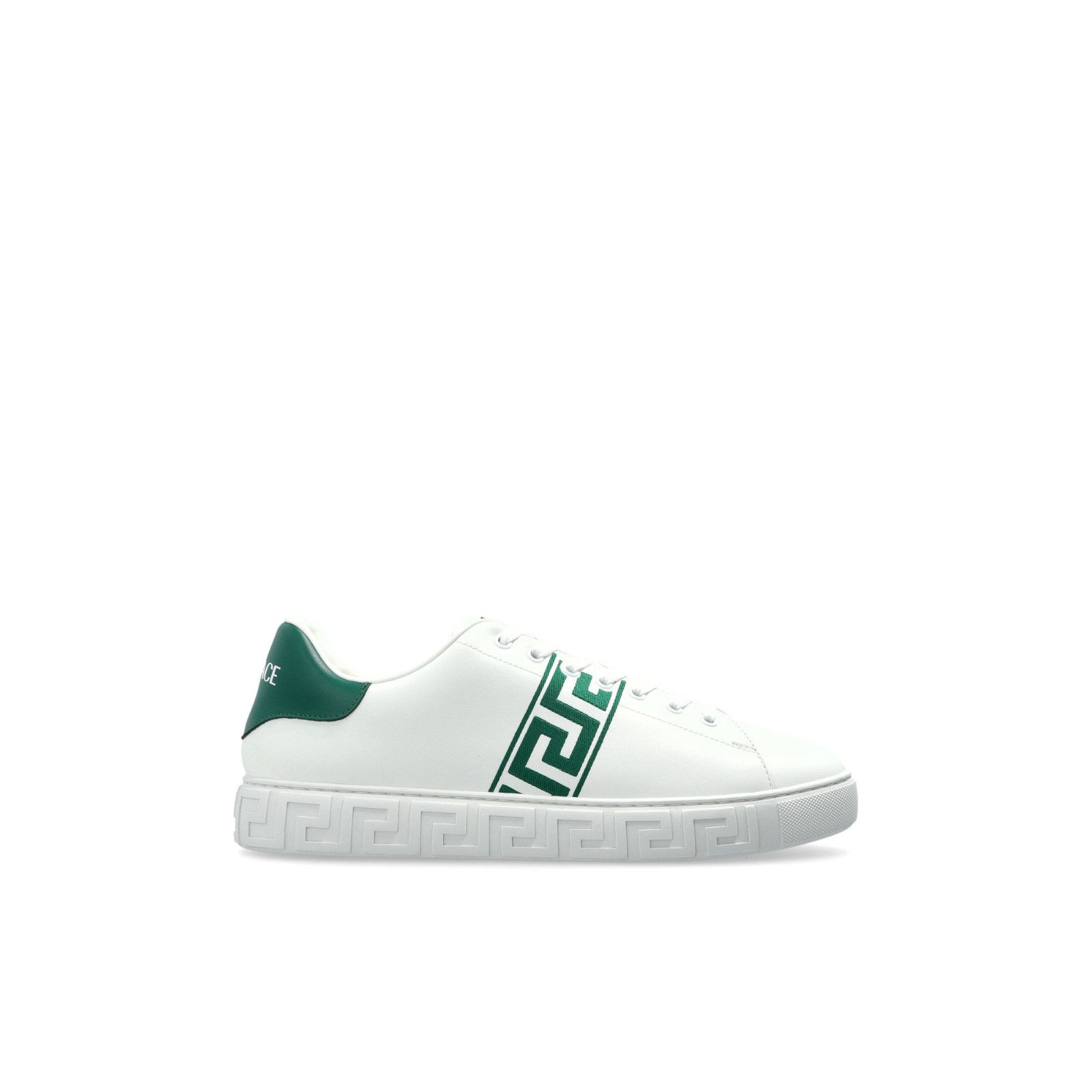 VERSACE White Leather Sneakers New And Authentic (Men's size