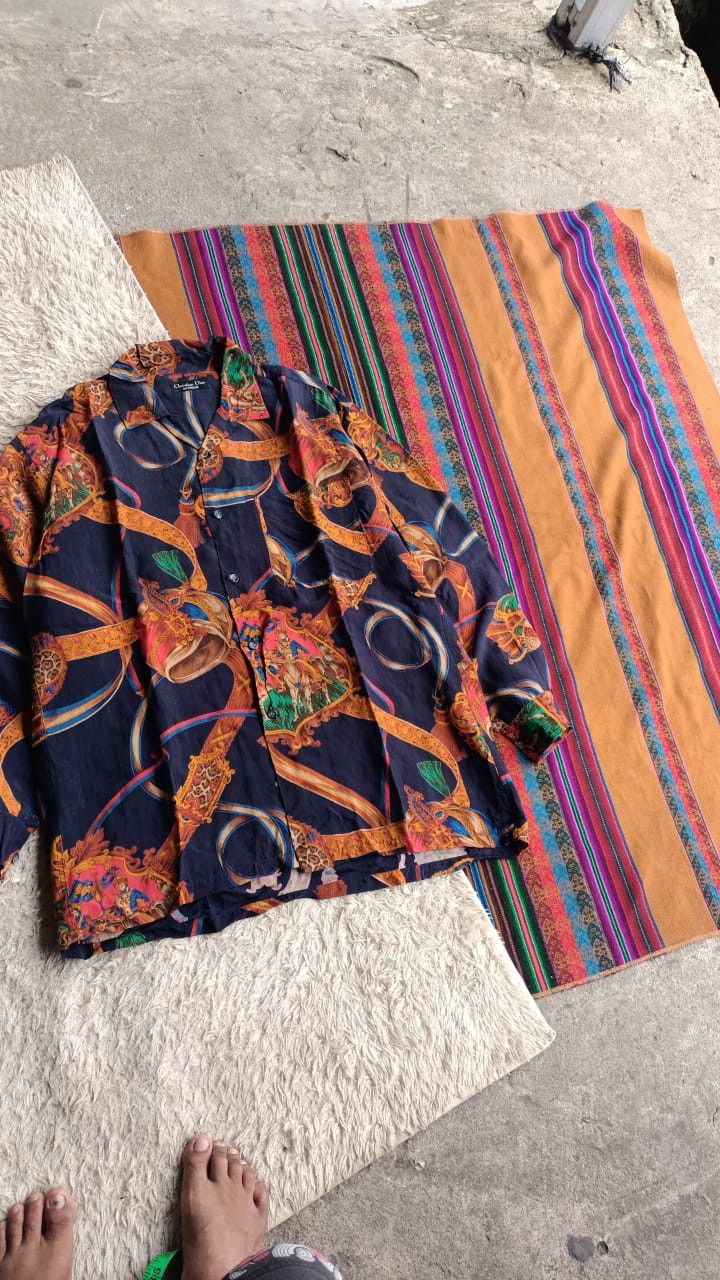 Vintage Christian Dior kingdom prince camp collar L/s shirt
