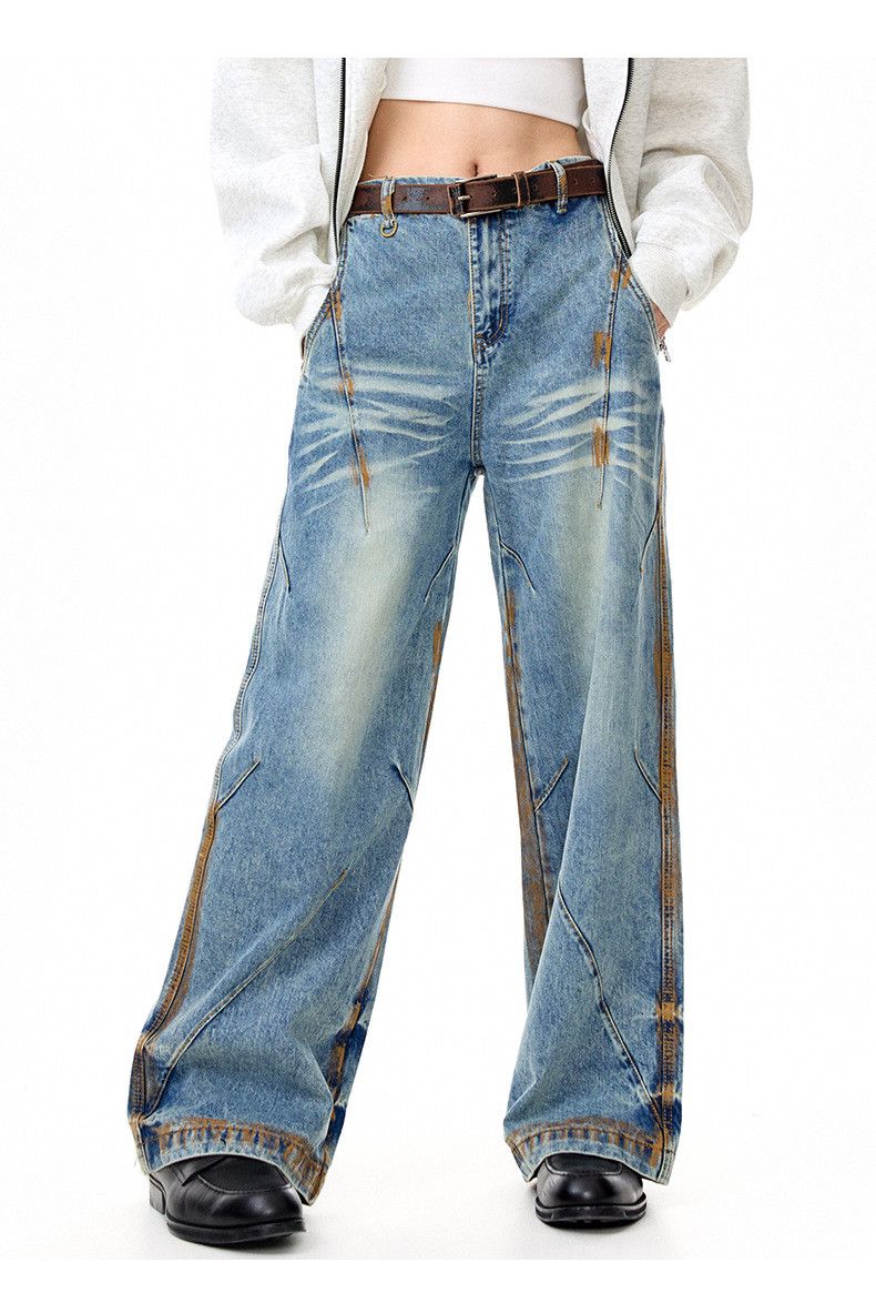Vintage American retro distressed loose jeans for men Size US 32 / EU 48 - 5 Thumbnail