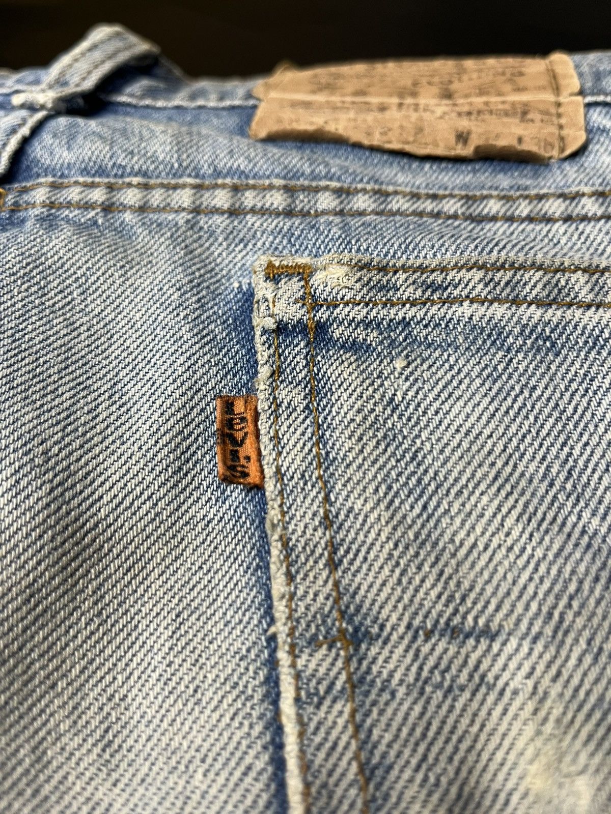 Levi's × Levi's Vintage Clothing 80s Vintage Levis 20517 Orange Tab Distressed Jeans Size US 32 / EU 48 - 3 Thumbnail