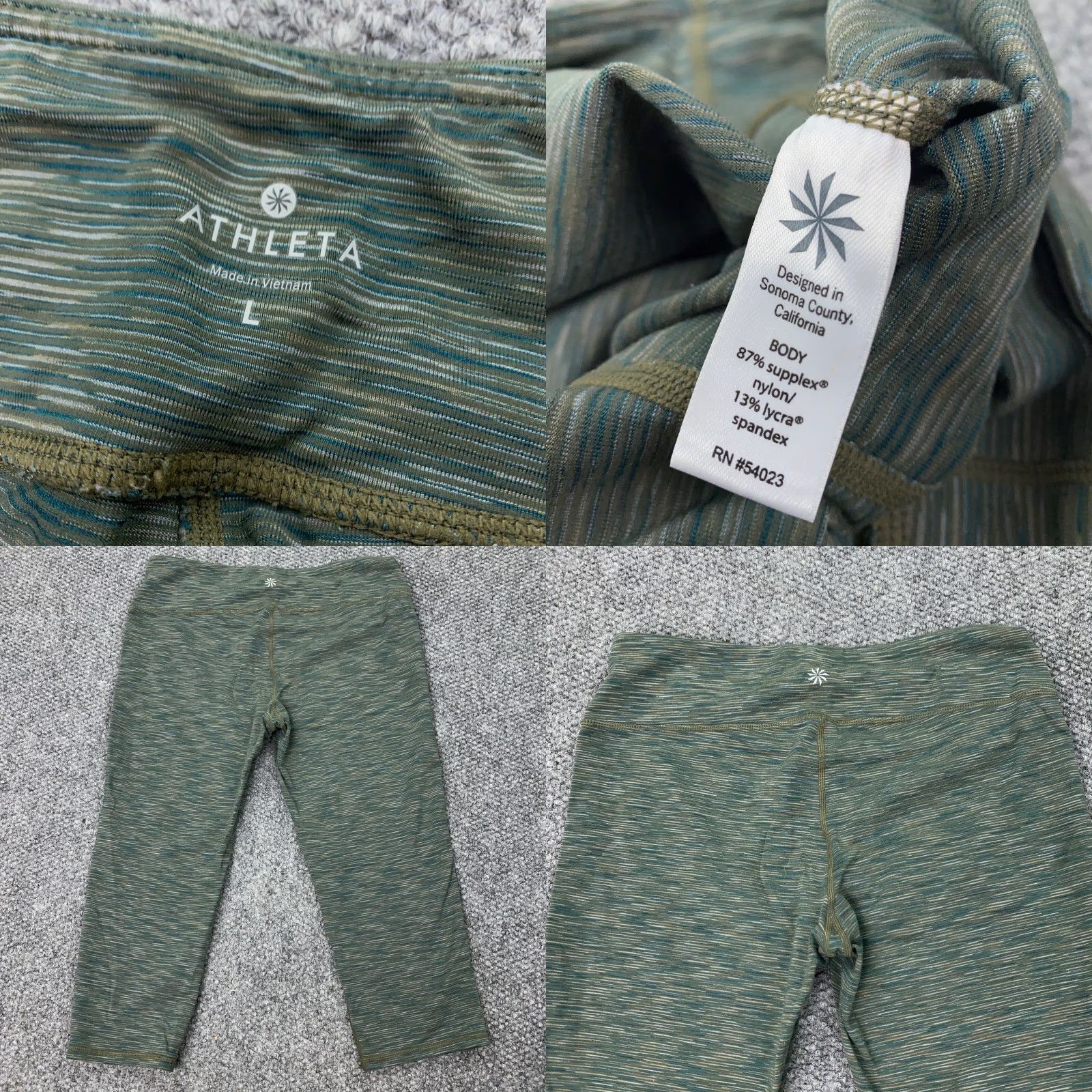 Athleta Athleta Leggings Womens Large Gray Capri Stretch Size 36" / US 14 / IT 50 - 8 Thumbnail